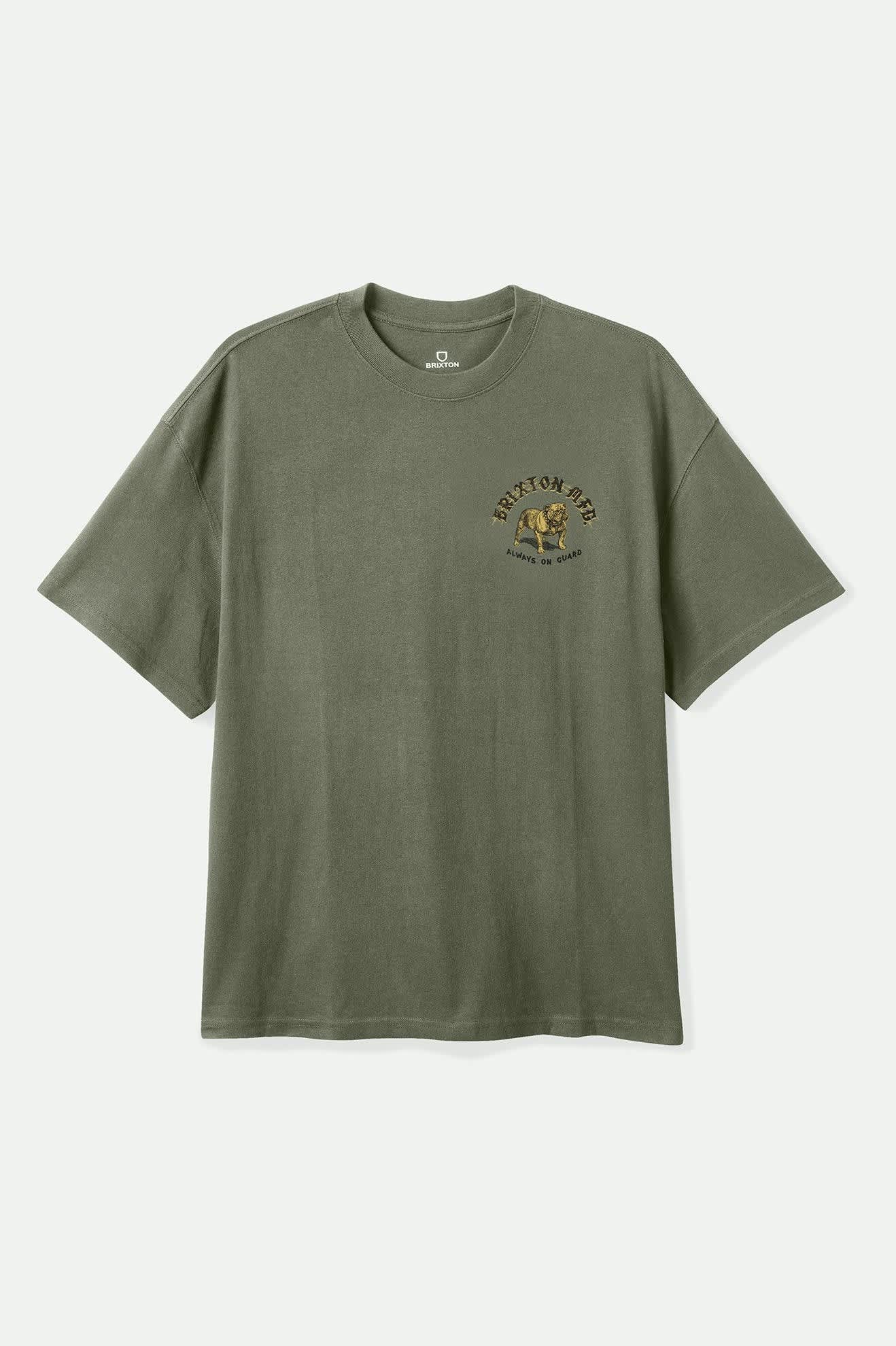 brixton-bauer-heavyweight-t-shirt-herren-oliv-relaxed image 1