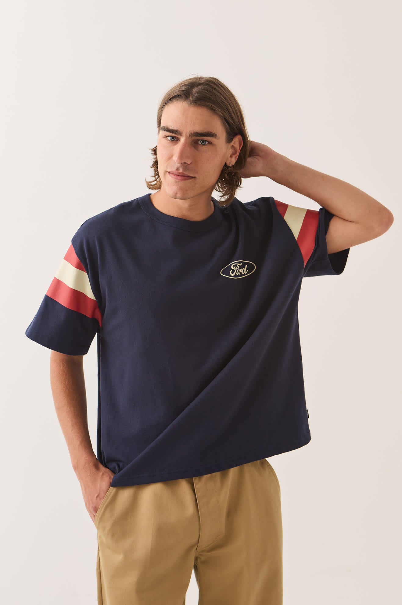 brixton-ford-built-tough-jersey-t-shirt-navy-baumwolle image 6
