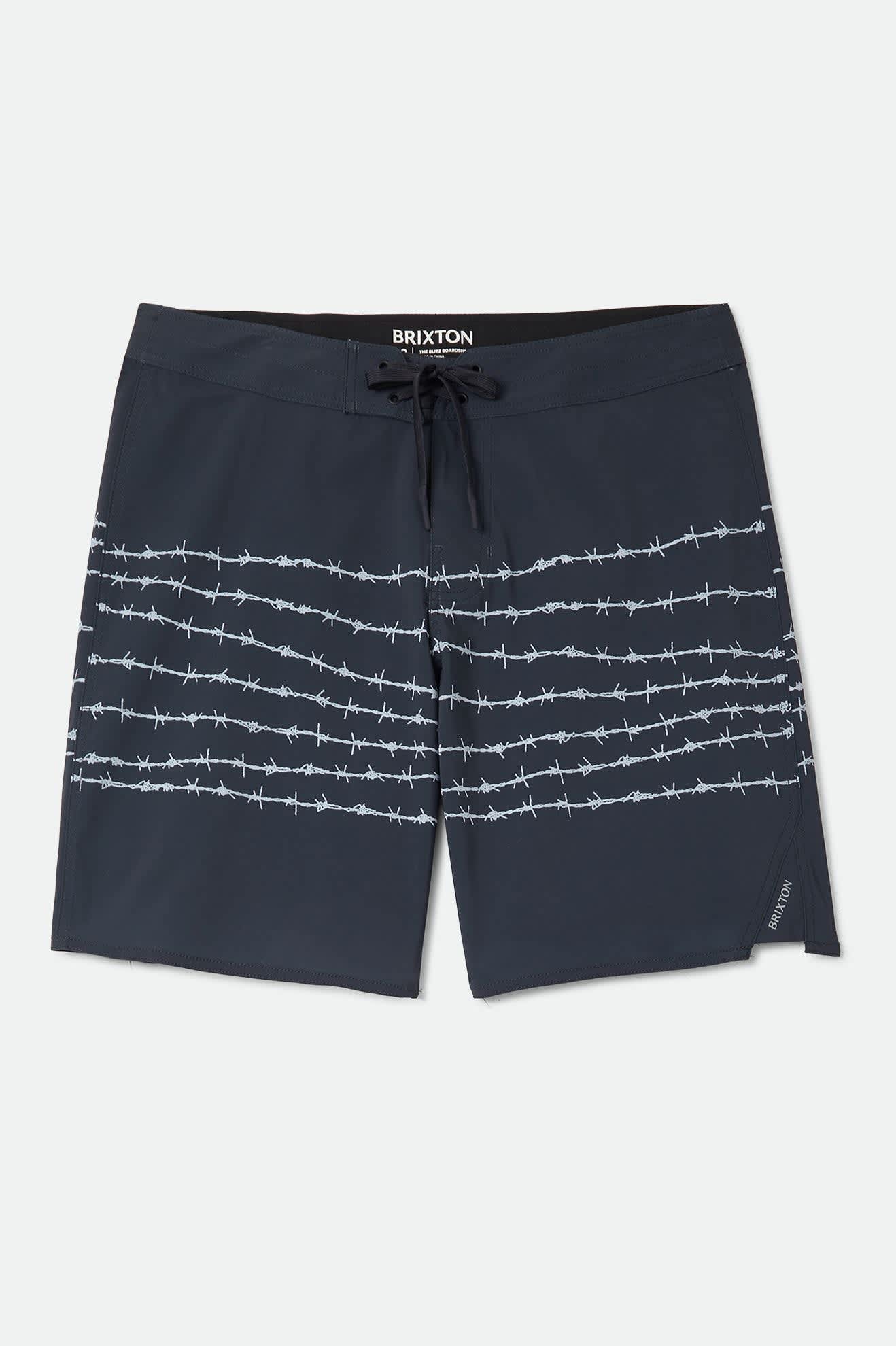 brixton-blitz-boardshort-19-schwarz-barb-wire image 1