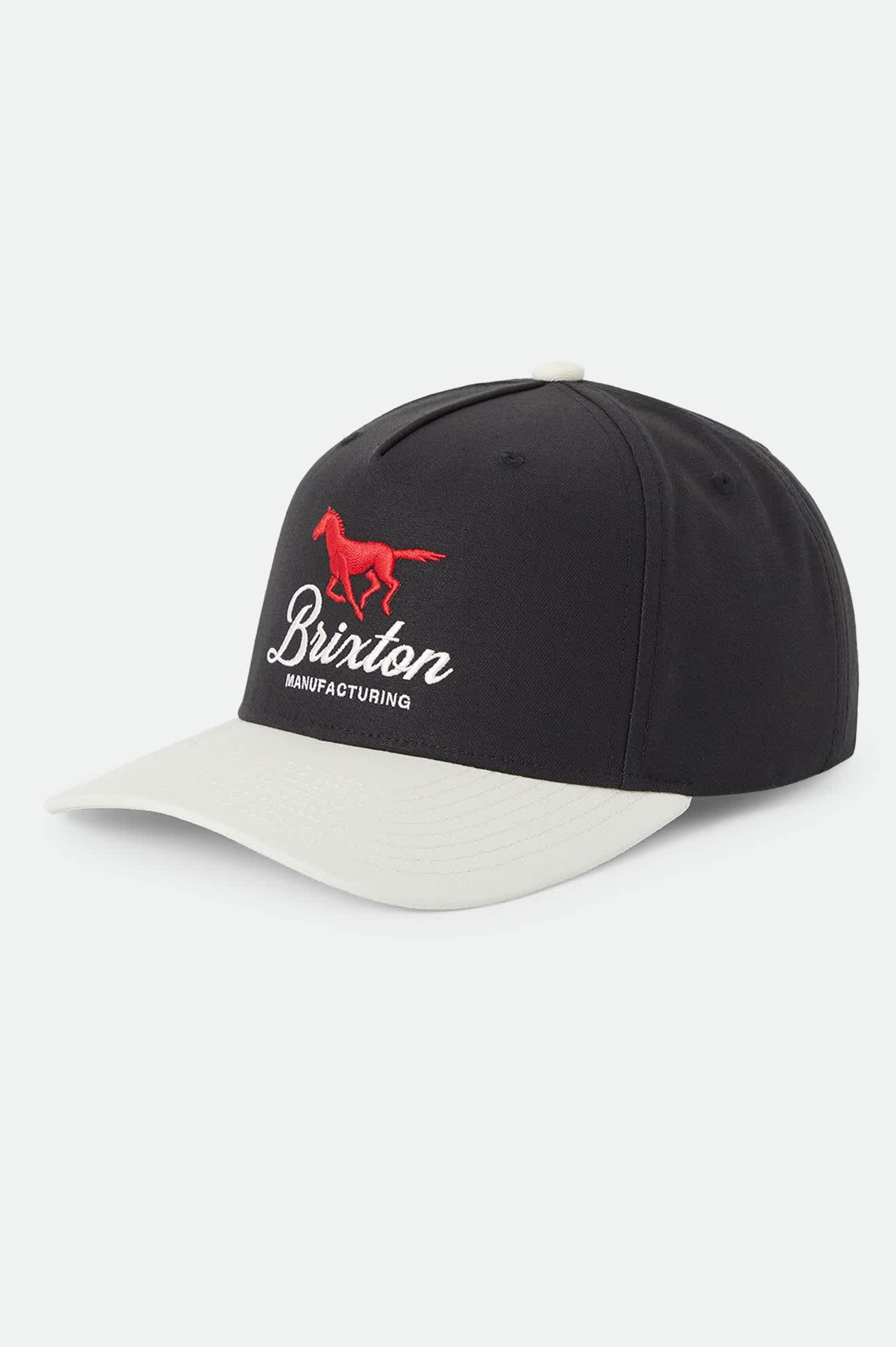 brixton-leisure-snapback-cap-schwarz-wei-baumwolle image 1