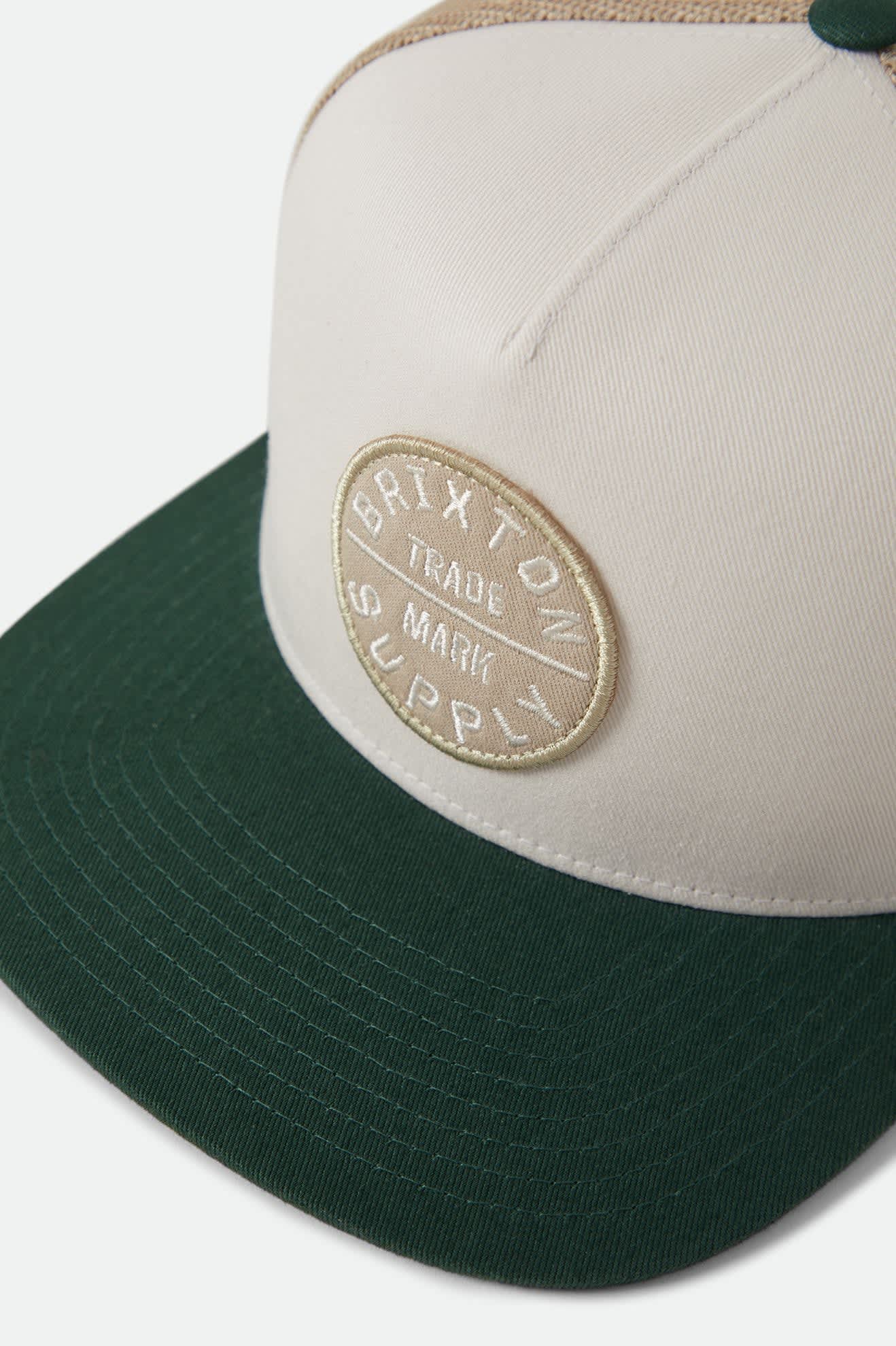 brixton-oath-trucker-cap-off-white-green-sand-mesh image 3