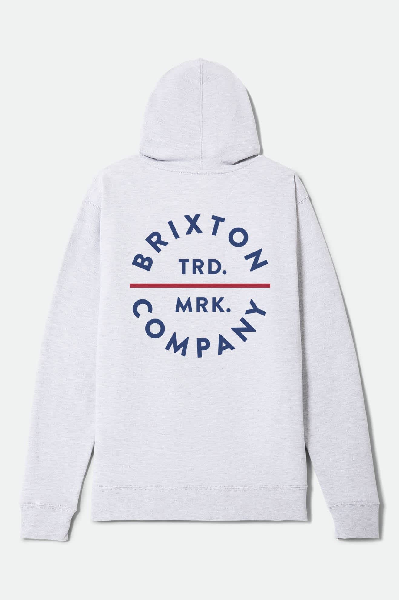 brixton-pledge-hoodie-heather-grey-kapuzenpulli-print image 1