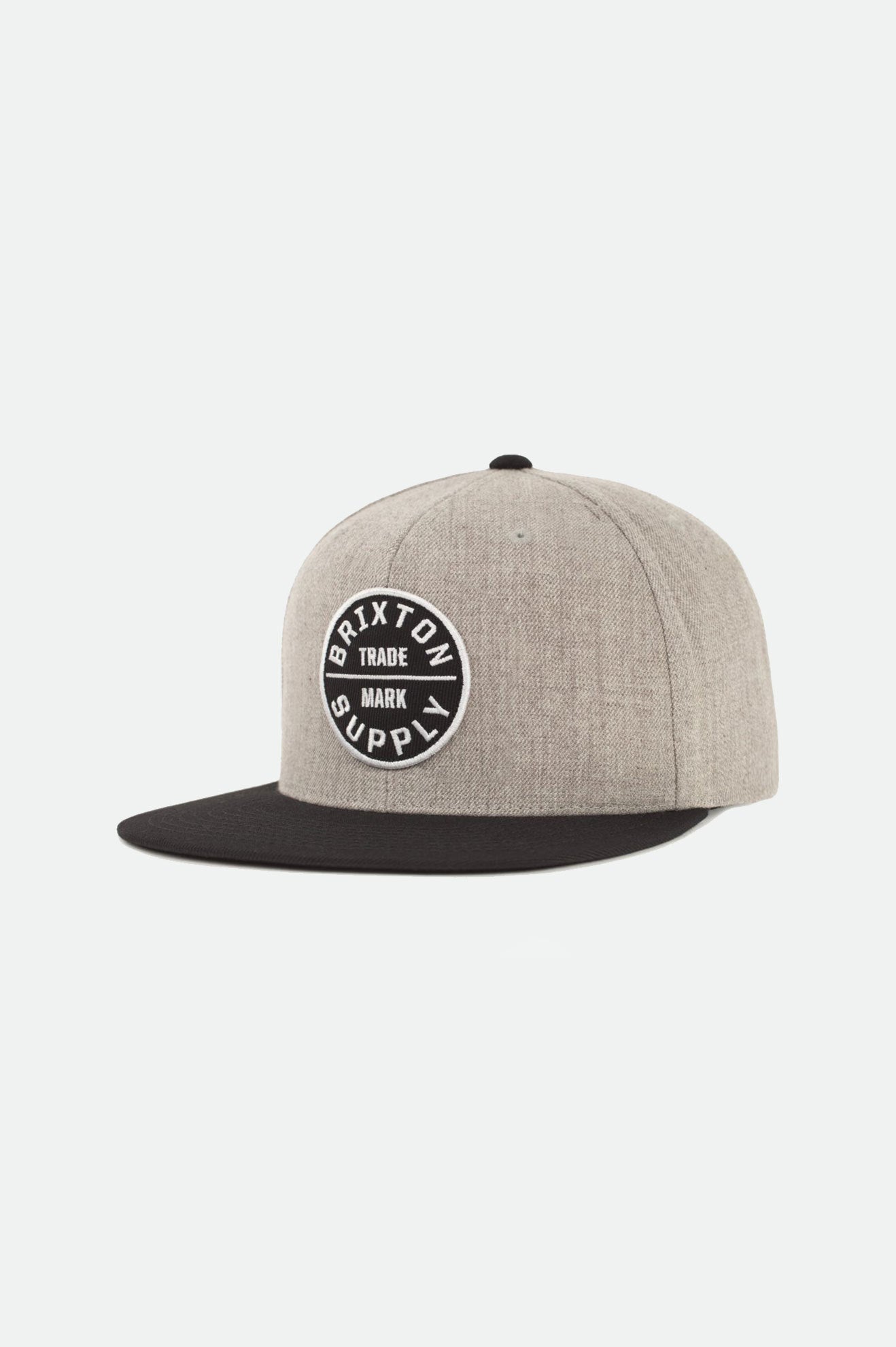 brixton-oath-iii-snapback-heather-grey-black-cap image 1