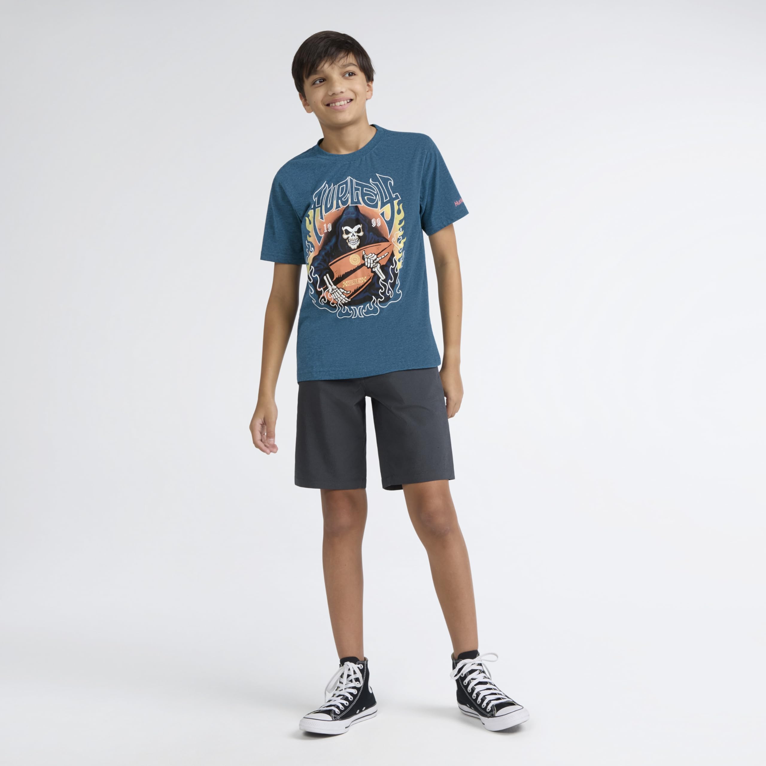 hurley-89059-grafik-t-shirt-jungen-gr-8-10-jahre-kurzarm image 4