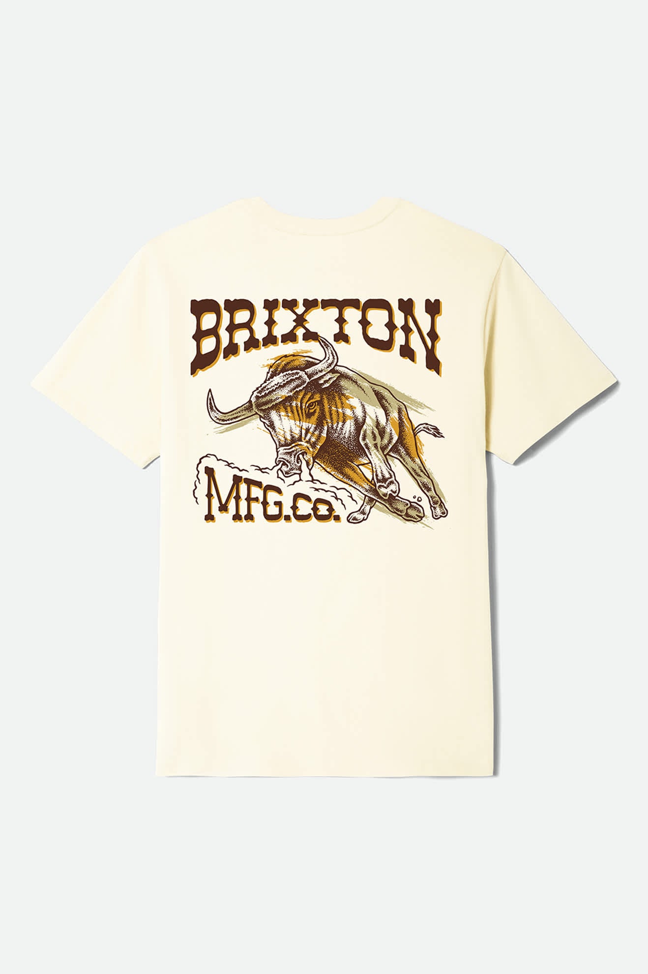 brixton-barquero-t-shirt-cream-bull-print image 2
