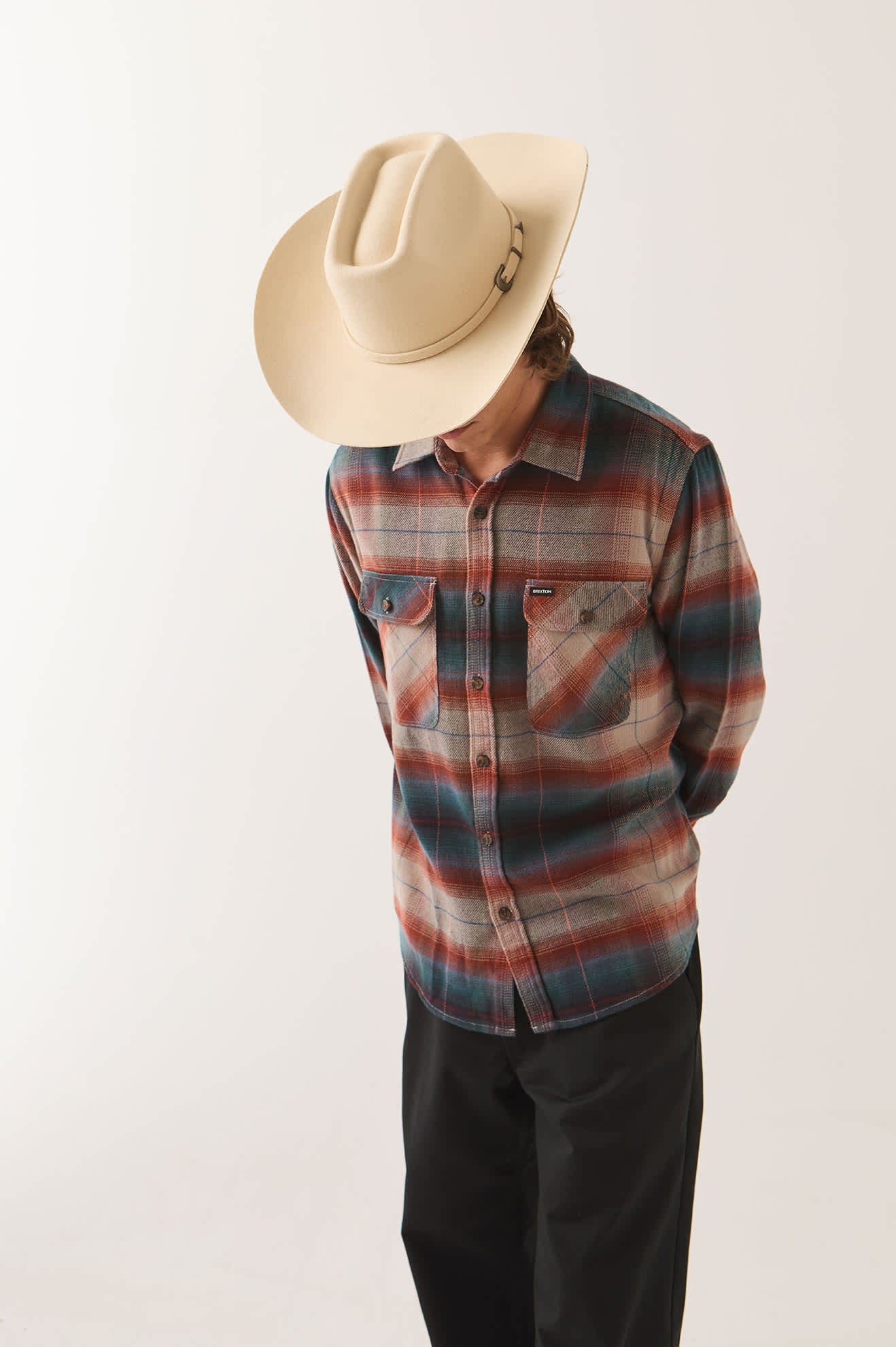 brixton-bowery-flannel-hemd-multi-shadow-karo-vegan image 6