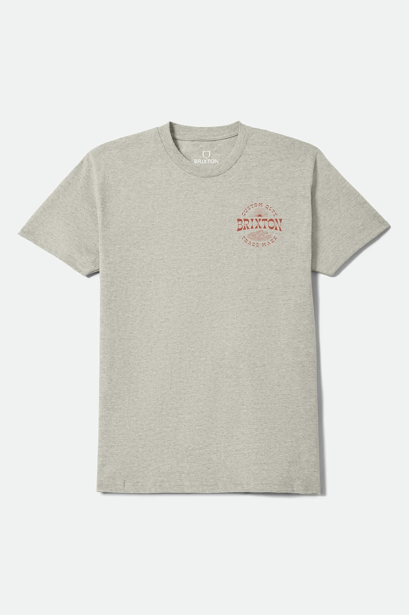 brixton-current-standard-t-shirt-silver-grey-print-baumwolle image 1