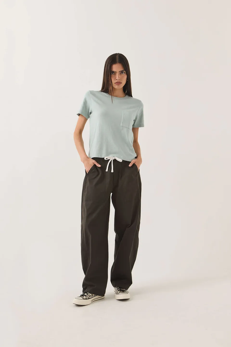 brixton-carefree-perfect-t-shirt-sea-grass-bio image 1