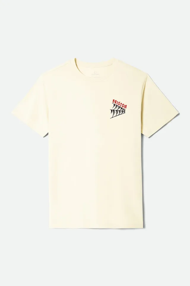 brixton-switchback-t-shirt-cream-kurzarm-print-shirt image 1