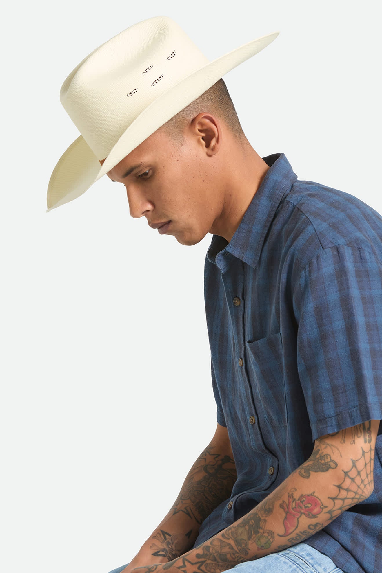 brixton-laredo-cowboyhut-bone-bangora-stroh image 4