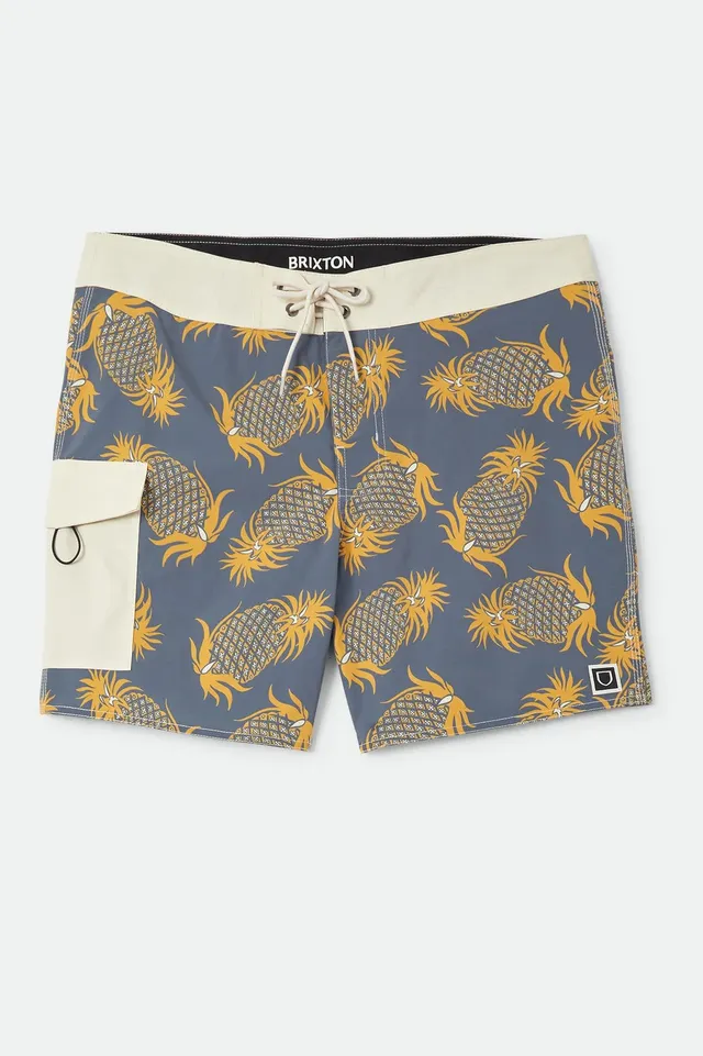 brixton-classic-trunk-17-boardshorts-grey-pineapple image 1