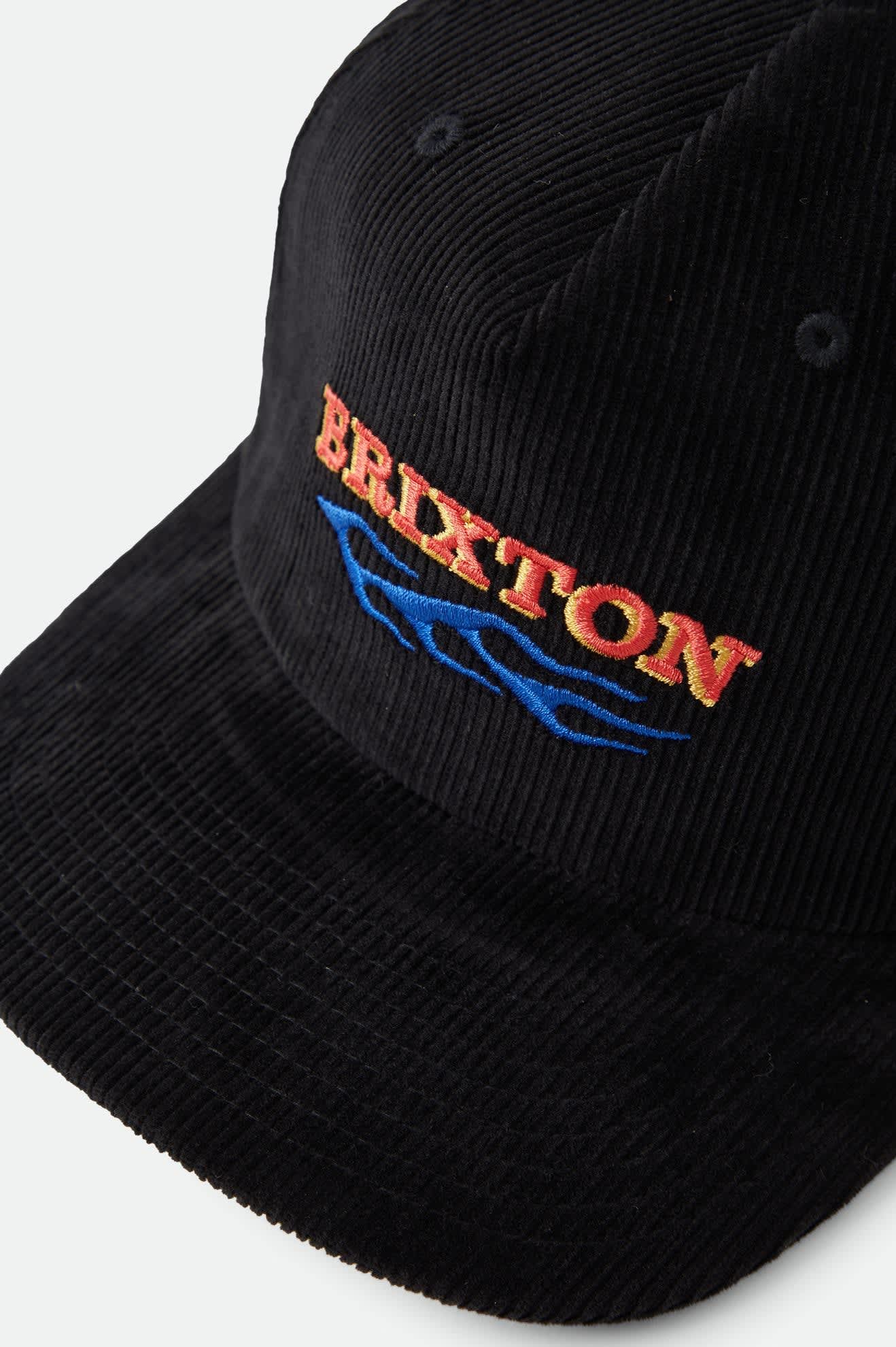 brixton-clifton-snapback-cap-cord-schwarz image 3