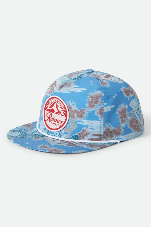 brixton-rainier-snapback-trucker-cap-blau-allover-print image 1