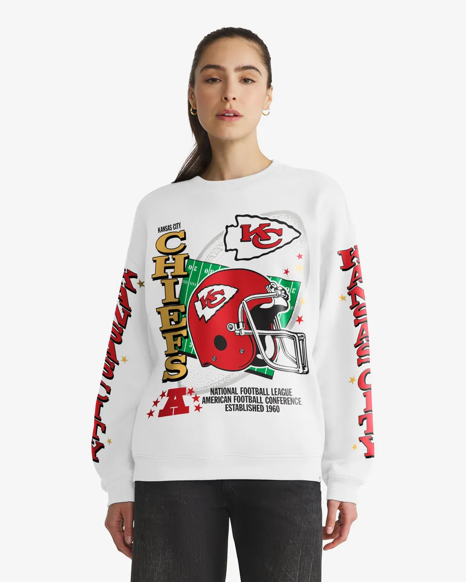 47-brand-chiefs-thunderous-damen-crew-white-wash image 1