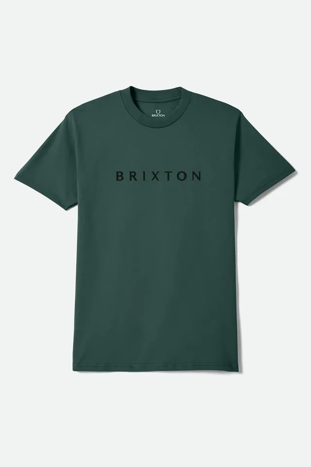 brixton-alpha-line-t-shirt-forest-green-baumwolle image 1