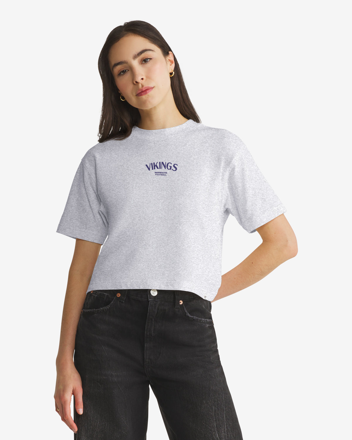47-foundation-hadrian-crop-t-shirt-damen-grau-vikings-baumwolle image 2