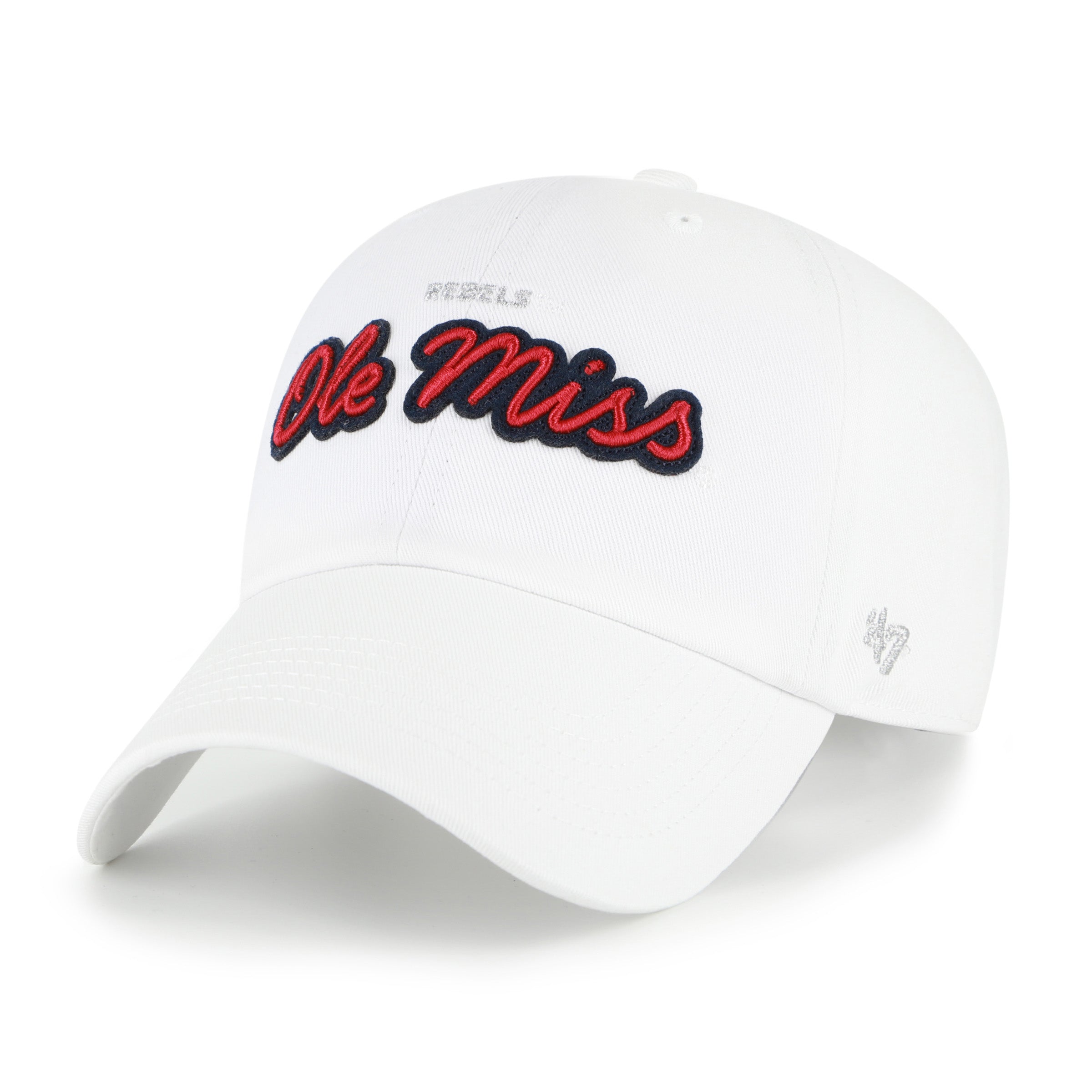 47-brand-clean-up-mississippi-rebels-trendy-script-cap-wei-strapback image 1