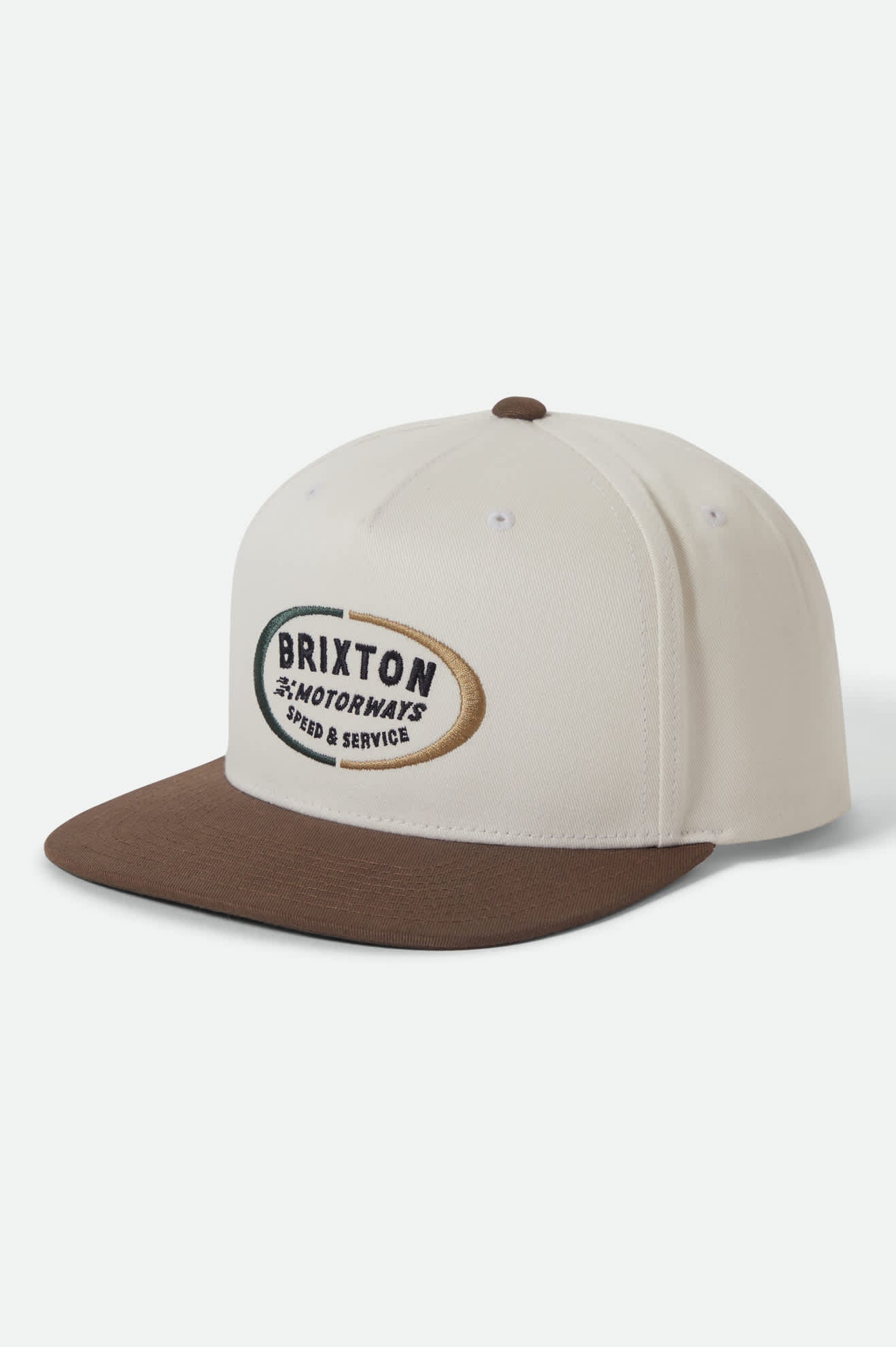 brixton-rhett-snapback-off-white-pinecone-brown-cap image 1