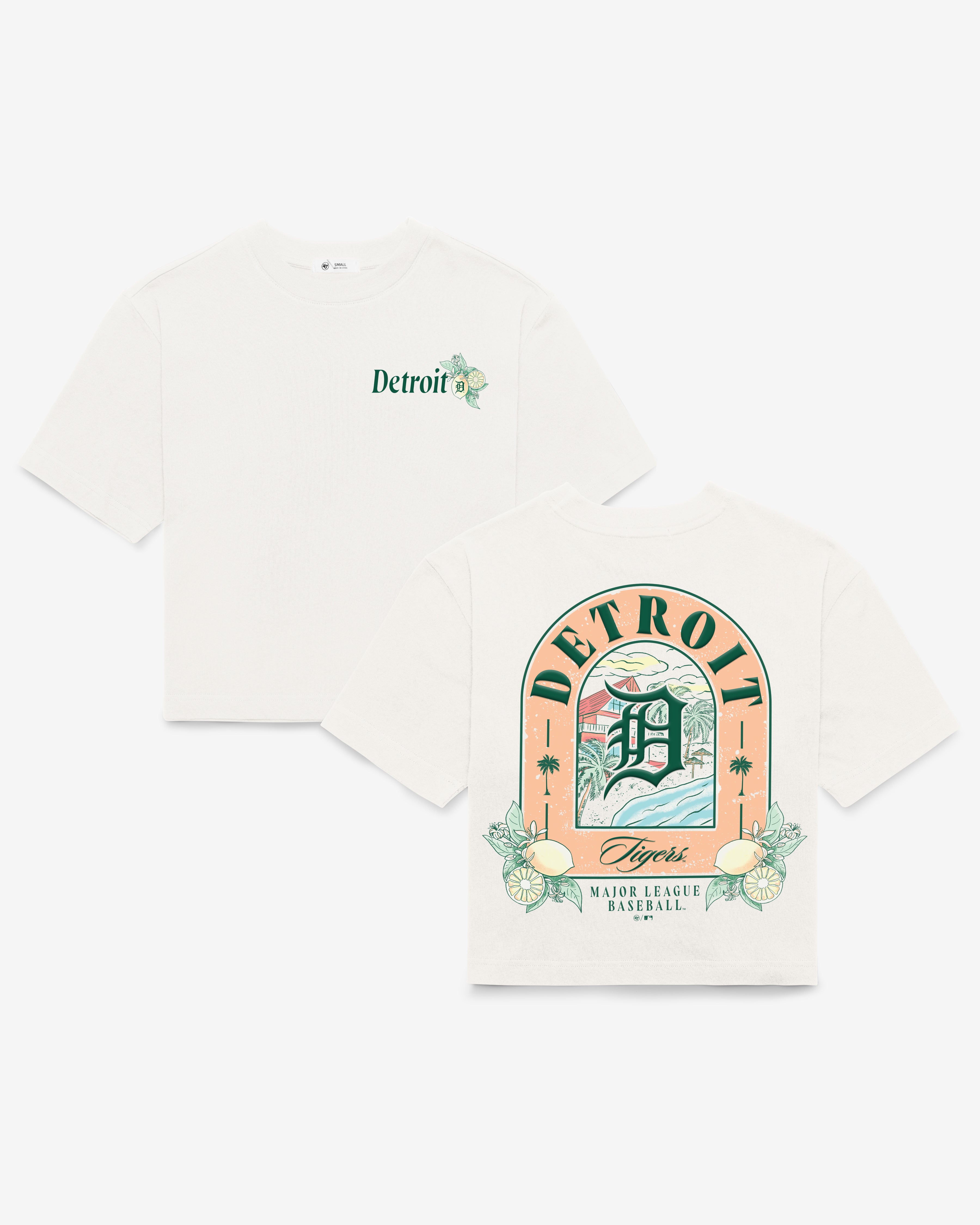 47-reed-city-detroit-tigers-t-shirt-damen-sandstone-cropped image 1