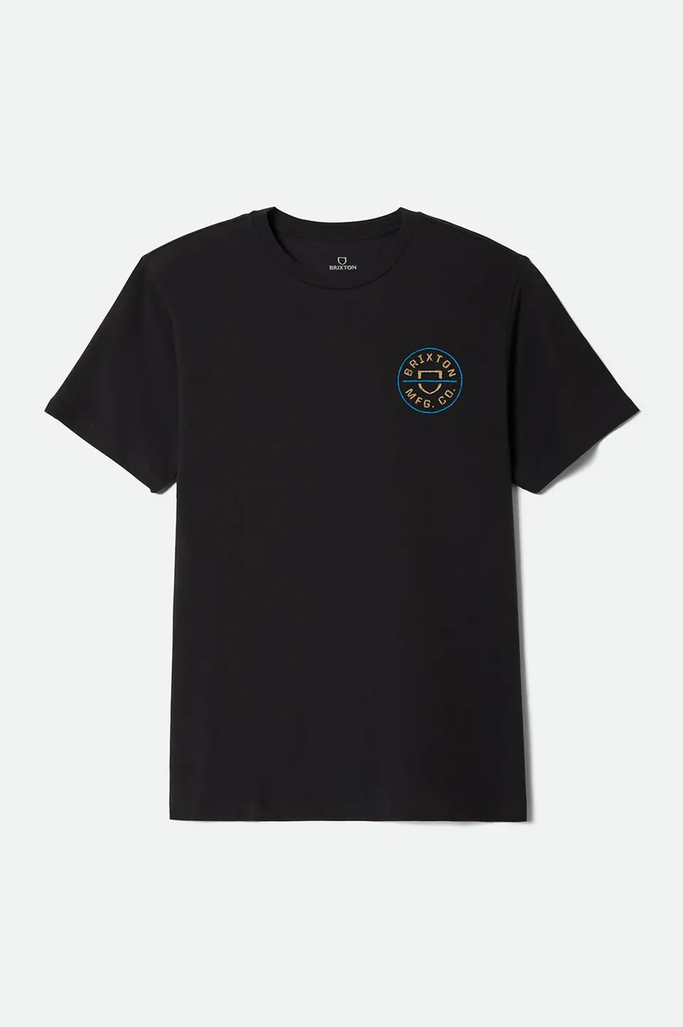 brixton-crest-ii-t-shirt-black-copper-medium-blue-baumwolle image 1