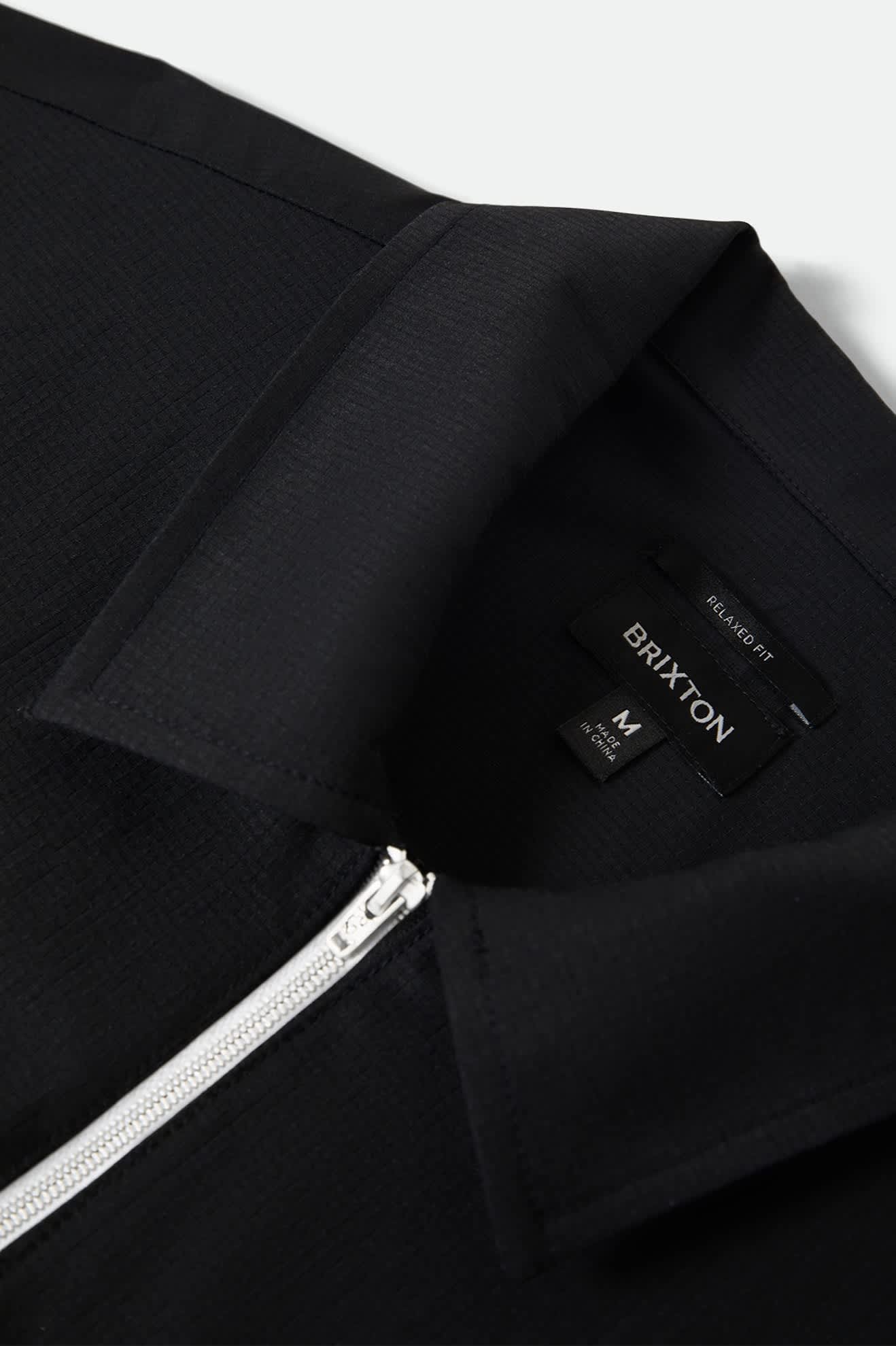brixton-journey-cropped-shirt-1-2-zip-schwarz-polyester image 7