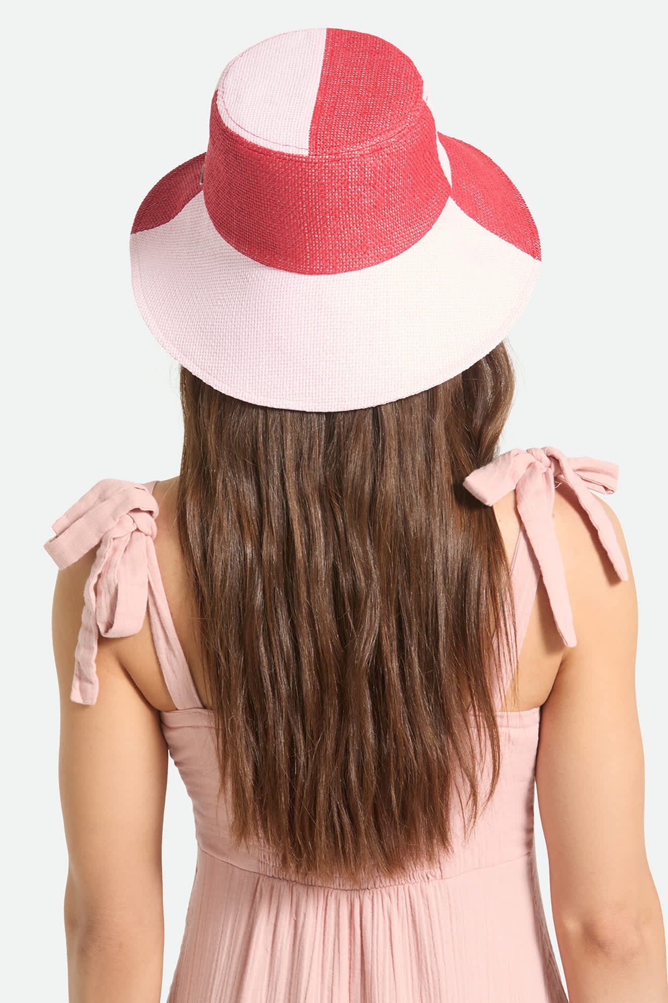 brixton-harmony-bucket-hat-silber-pink-strohhut-packbar image 4