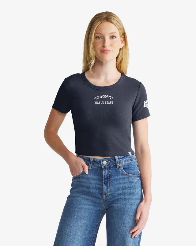 47-baby-rib-tee-maple-leafs-spirited-t-shirt-damen-navy image 1