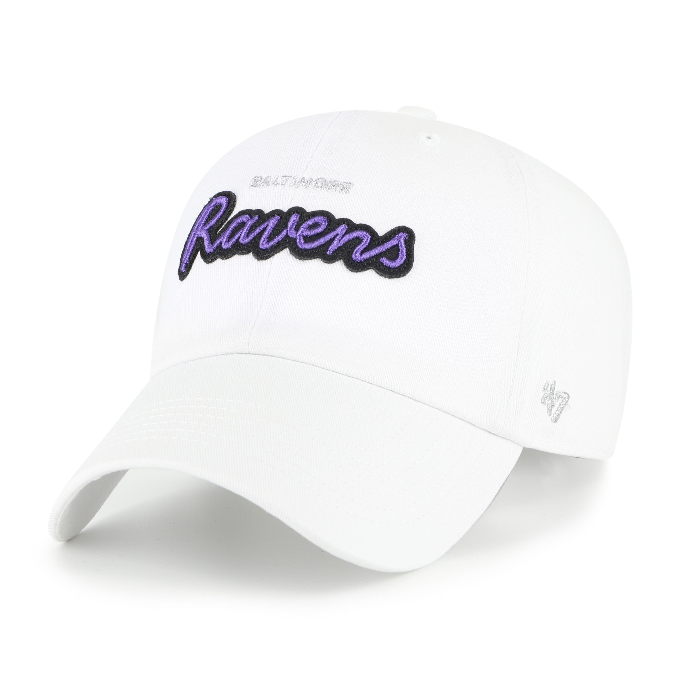 47-clean-up-baltimore-ravens-trendy-script-cap-wei-verstellbar image 1
