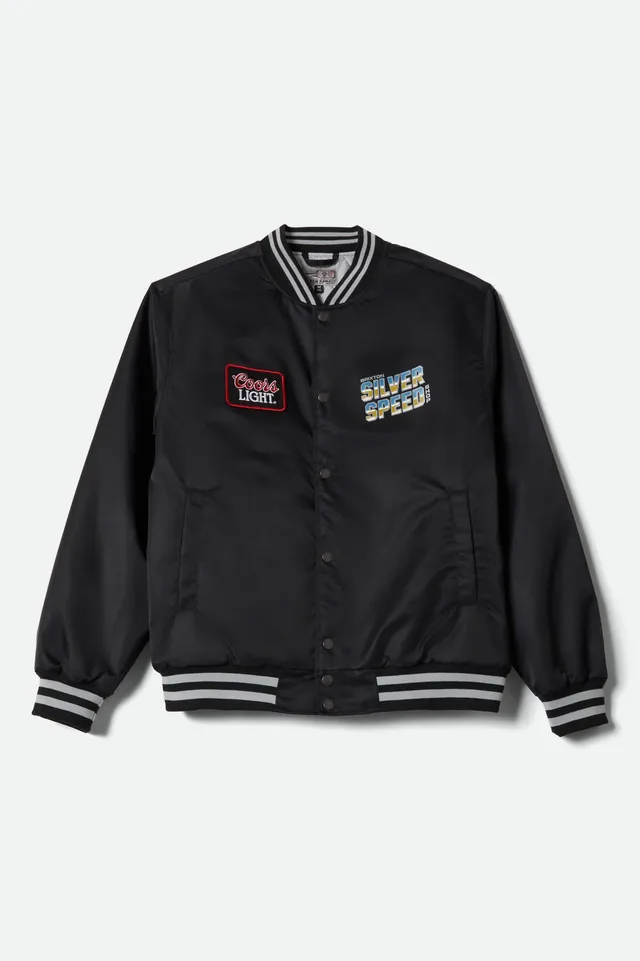brixton-coors-light-silver-speed-shop-jacke-schwarz-silber image 1