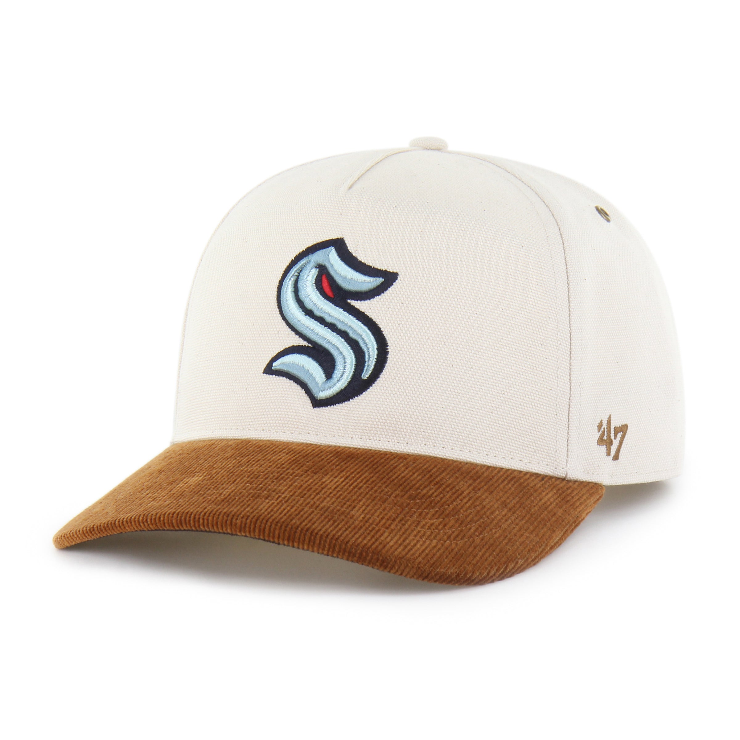 47-brand-seattle-kraken-carhartt-undyed-hitch-cap-natural image 1