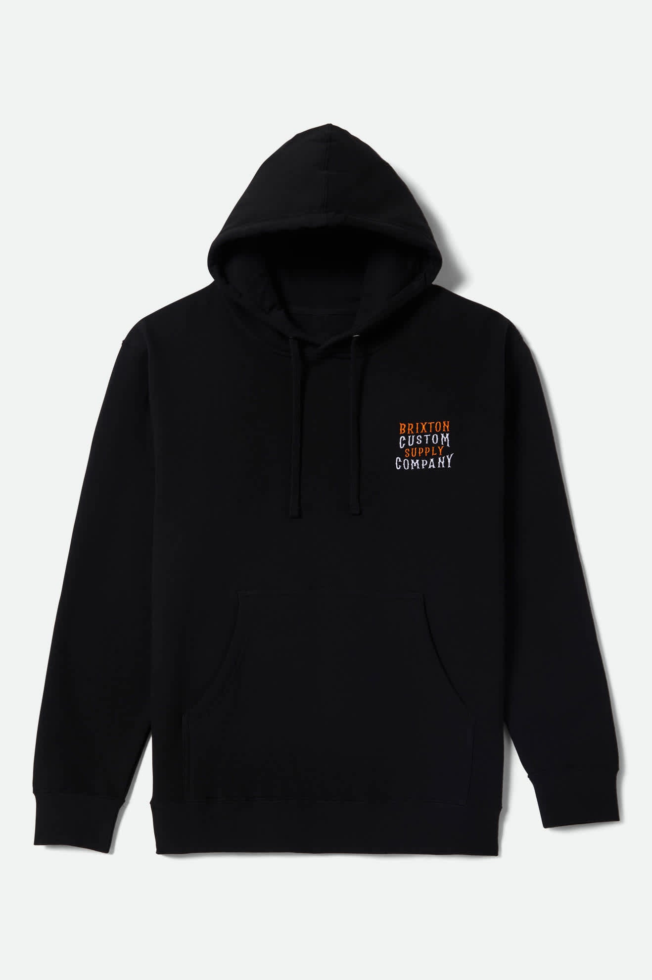 brixton-wheaton-hoodie-kapuzenpullover-schwarz-baumwolle image 1