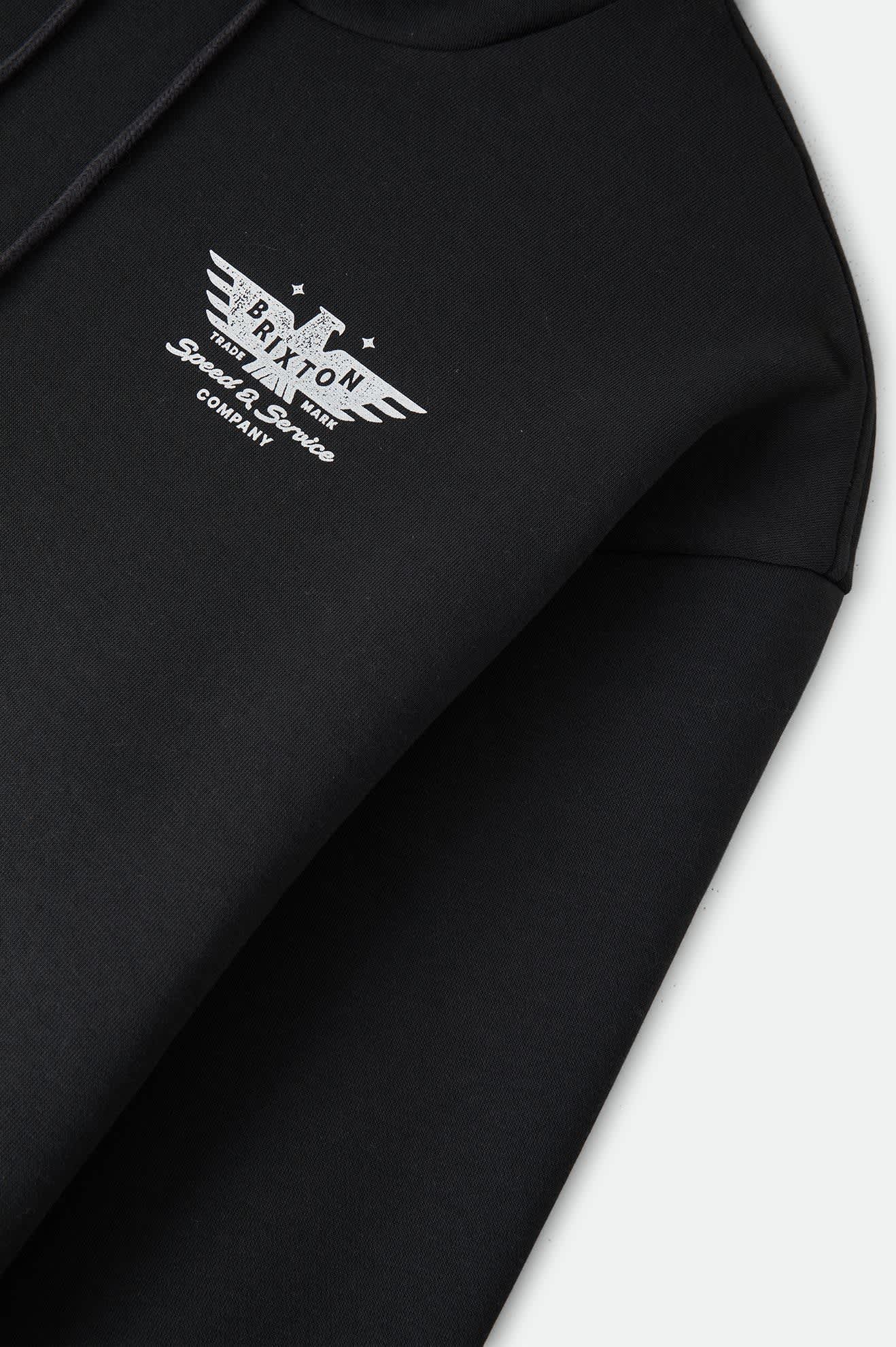 brixton-ewing-hood-black-hoodie-baumwolle-290g image 4