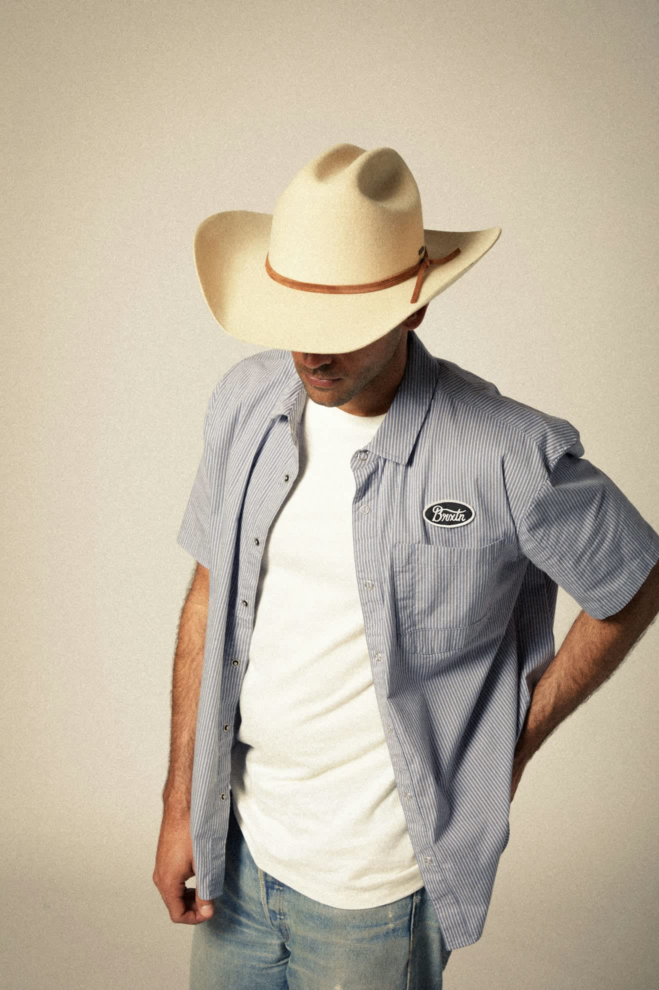 brixton-laredo-cowboyhut-bone-wollfilz-herren image 2