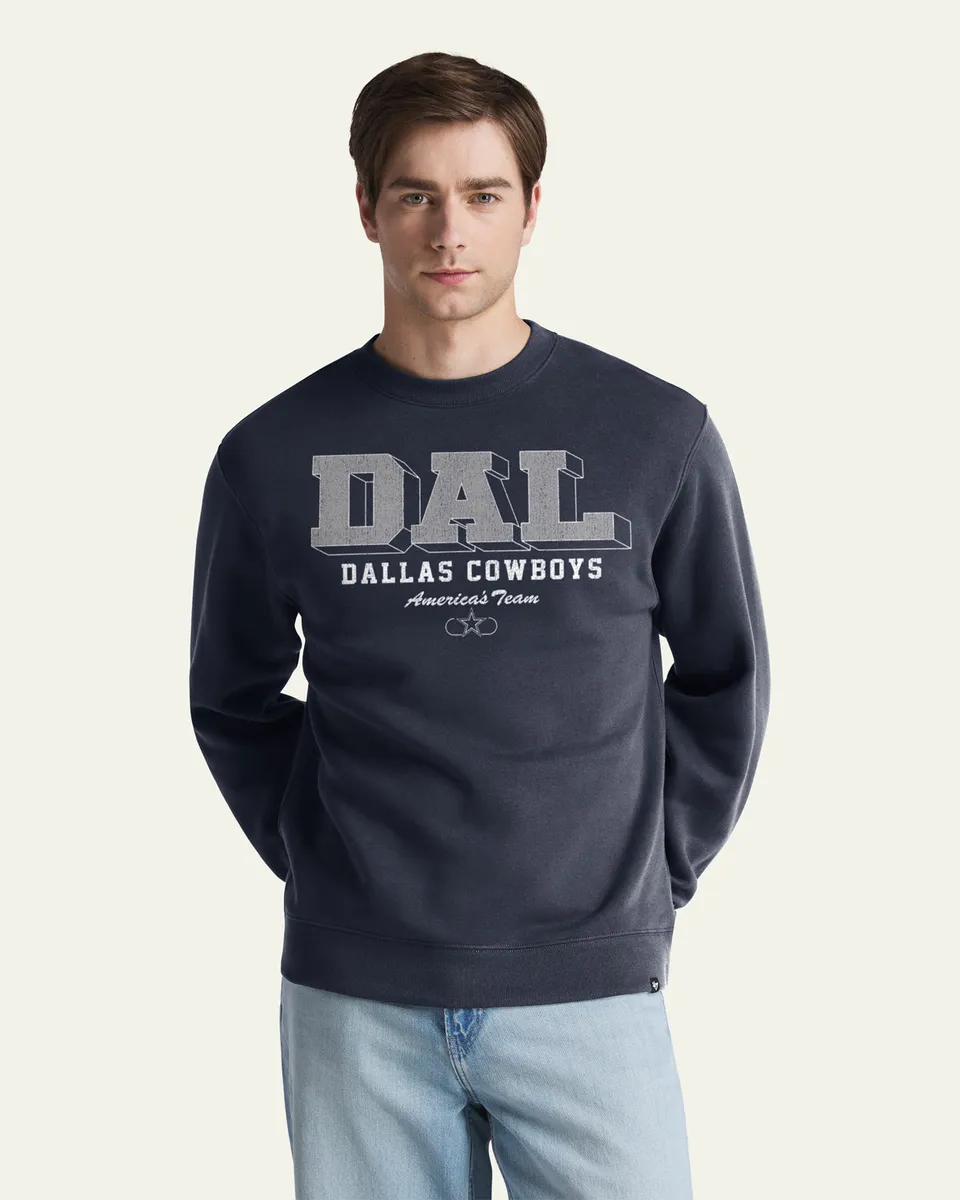 47-brand-47-everyday-crew-dallas-cowboys-sweatshirt-navy image 1