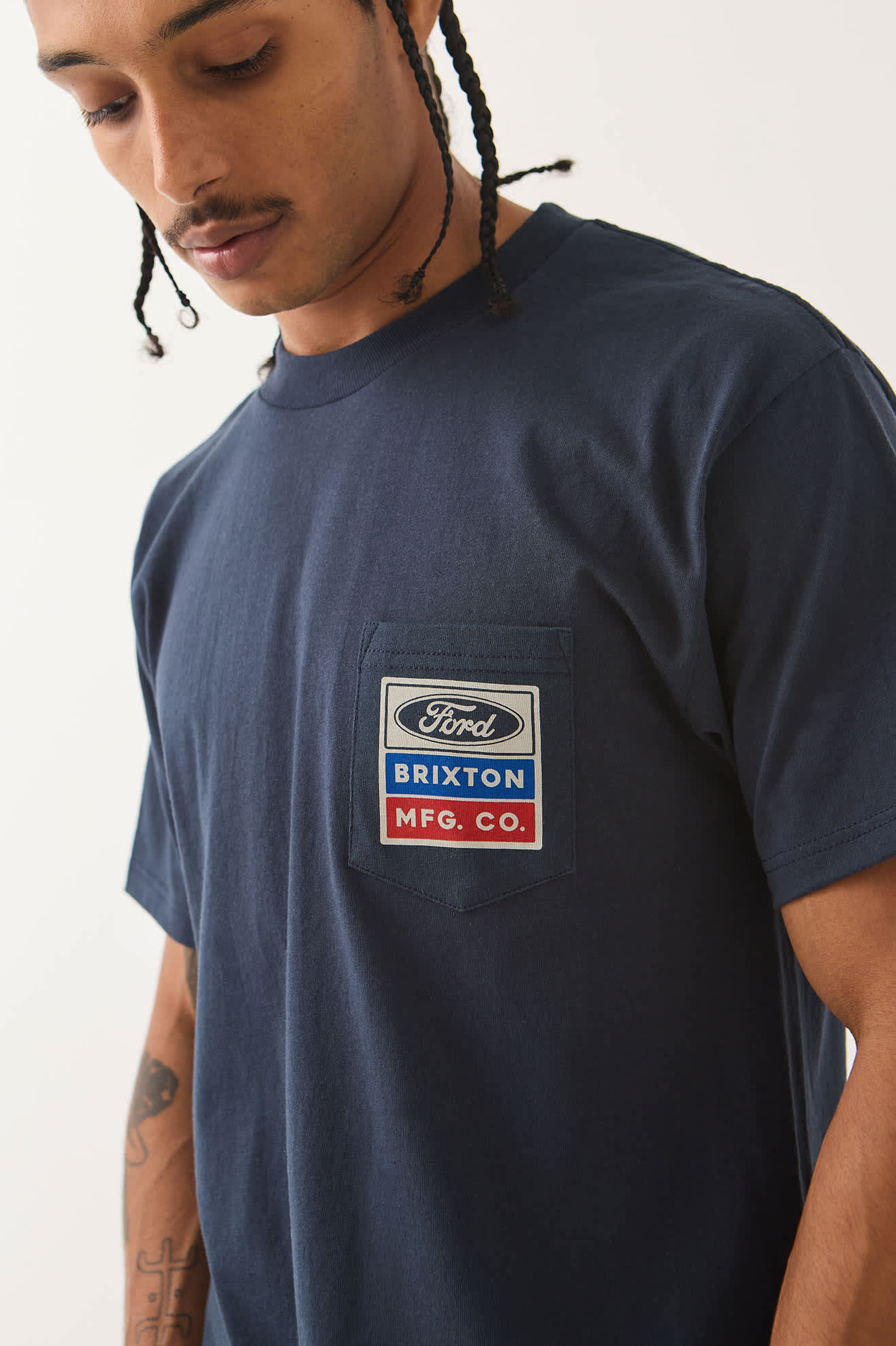 brixton-ford-service-dept-pocket-t-shirt-american-navy image 3