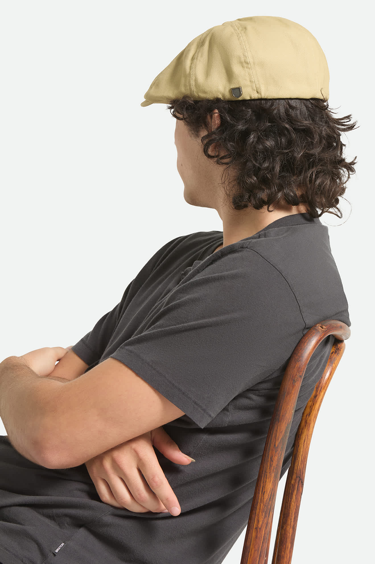brixton-brood-newsboy-cap-schieberm-tze-washed-khaki-leinen image 4