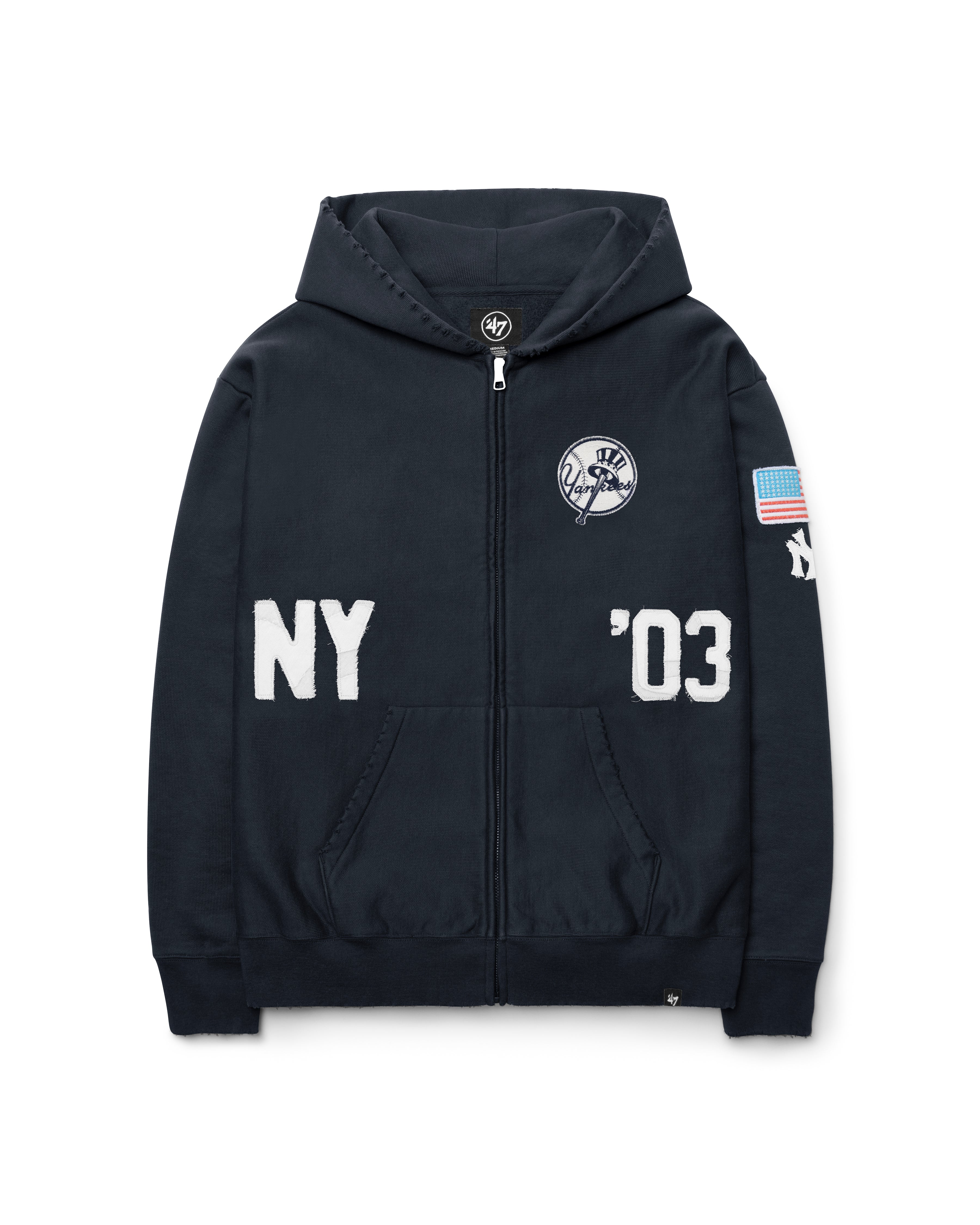 47-headline-crew-yankees-first-nine-full-zip-hood-navy image 2