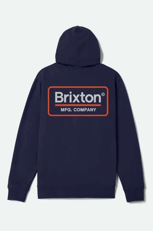 brixton-palmer-hoodie-classic-navy-light-grey-orange image 1