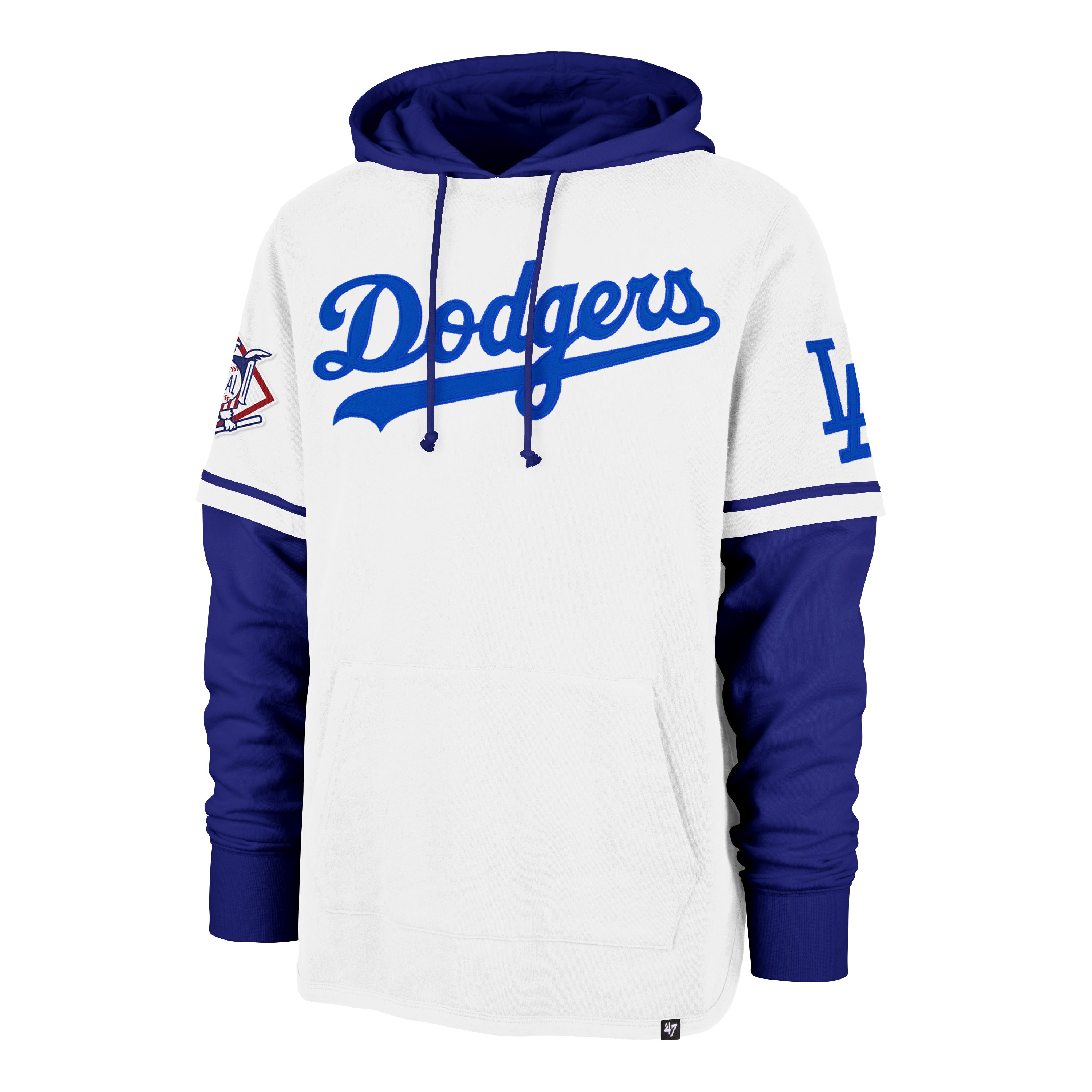 47-shortstop-trifecta-dodgers-hoodie-white-wash-fleece image 1