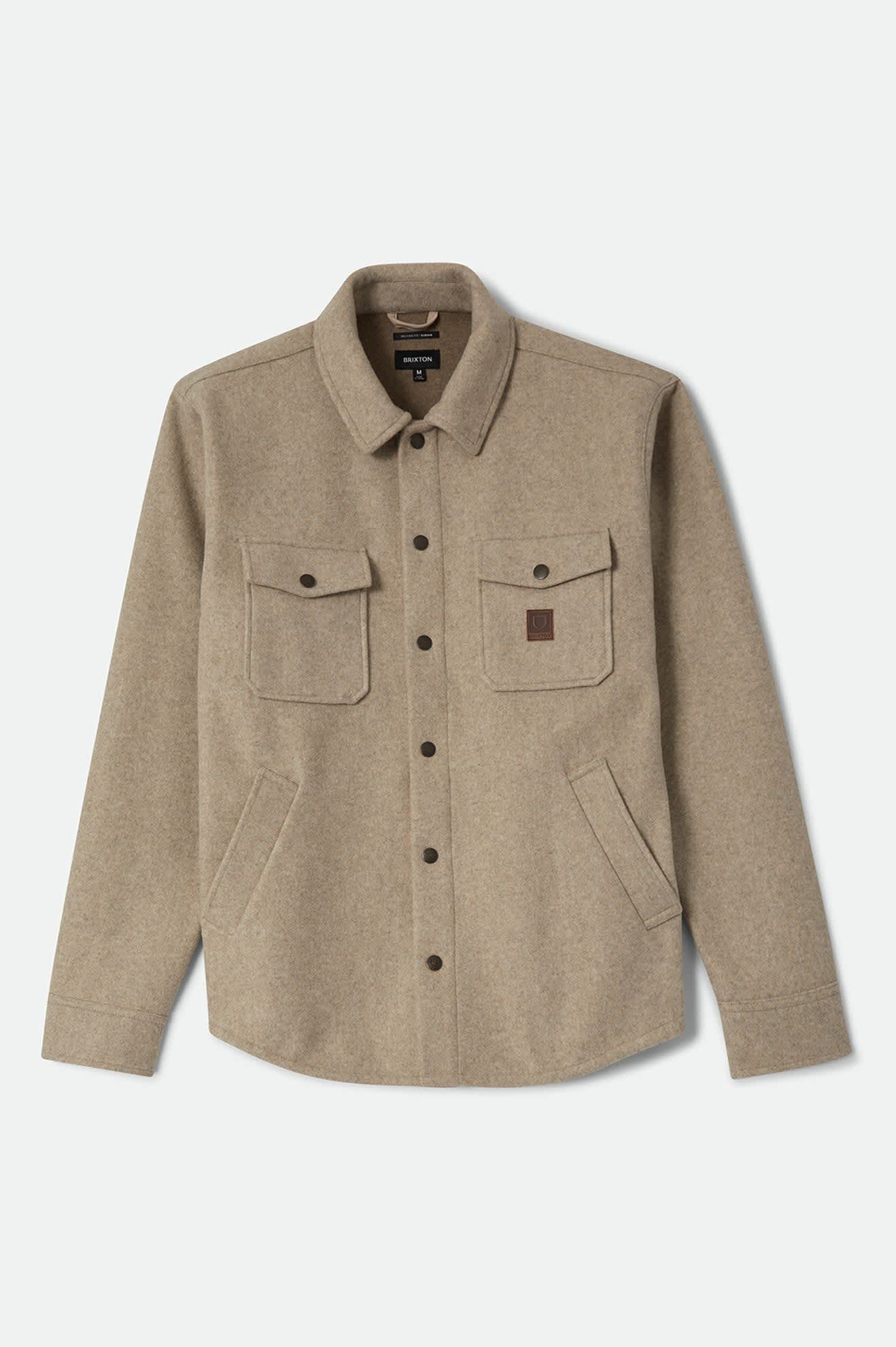 brixton-durham-felted-stretch-jacke-oatmeal-hemdjacke image 1