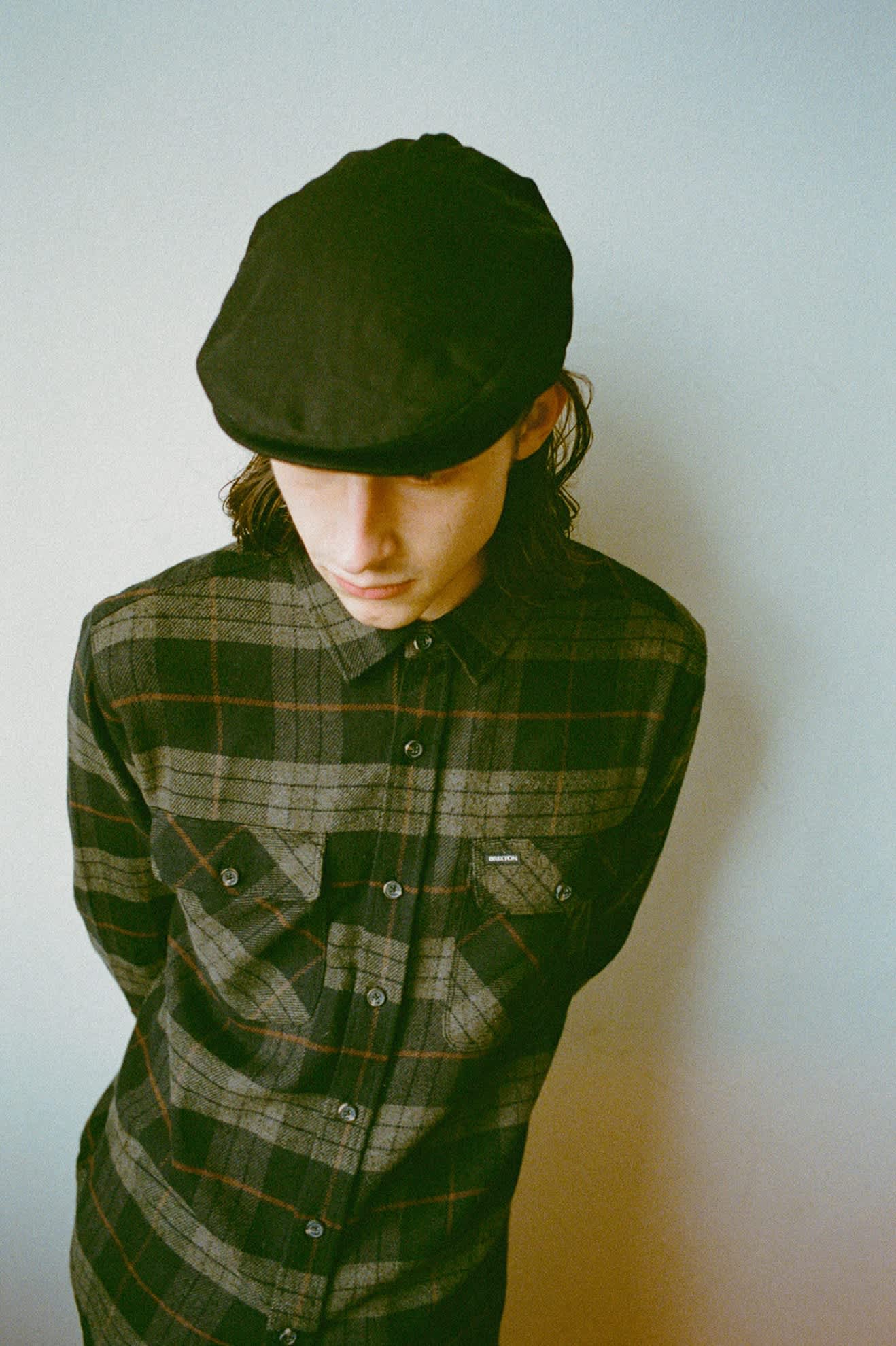 brixton-hooligan-flat-cap-black-schieberm-tze-snap-schwarz image 4