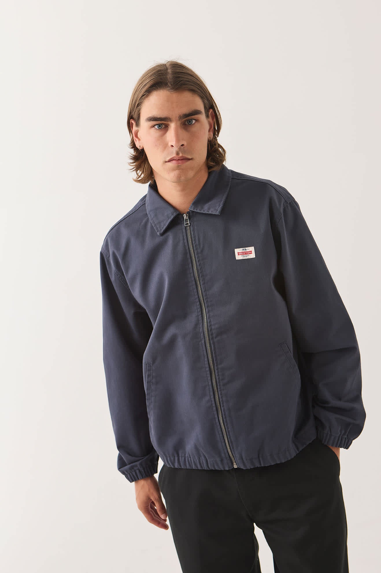 brixton-trademark-garage-jacke-washed-navy-herren-leicht image 5