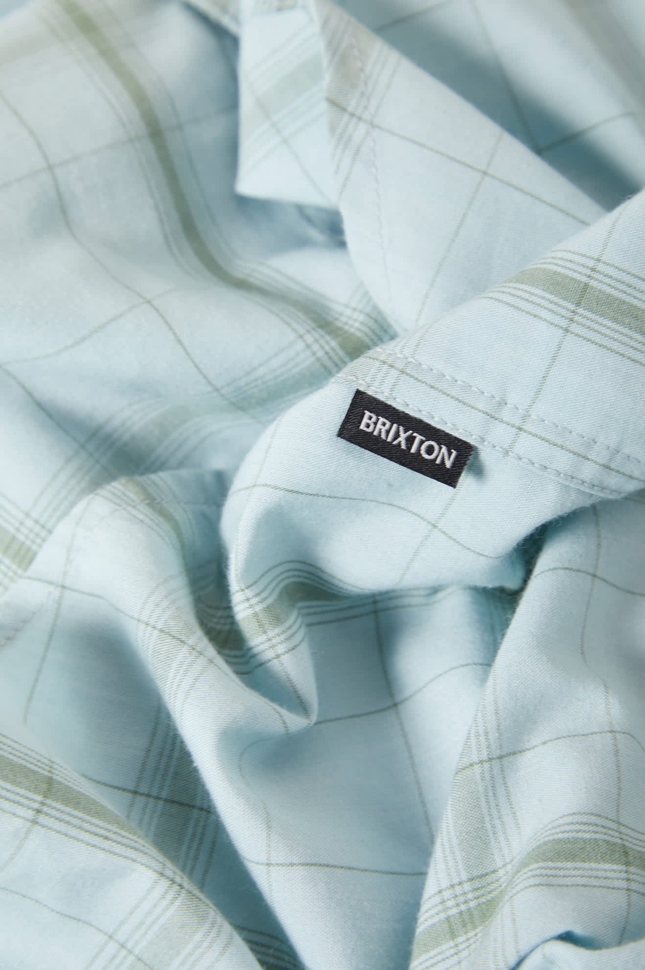 brixton-breezy-wayne-kurzarmhemd-seafoam-plaid-karo image 6