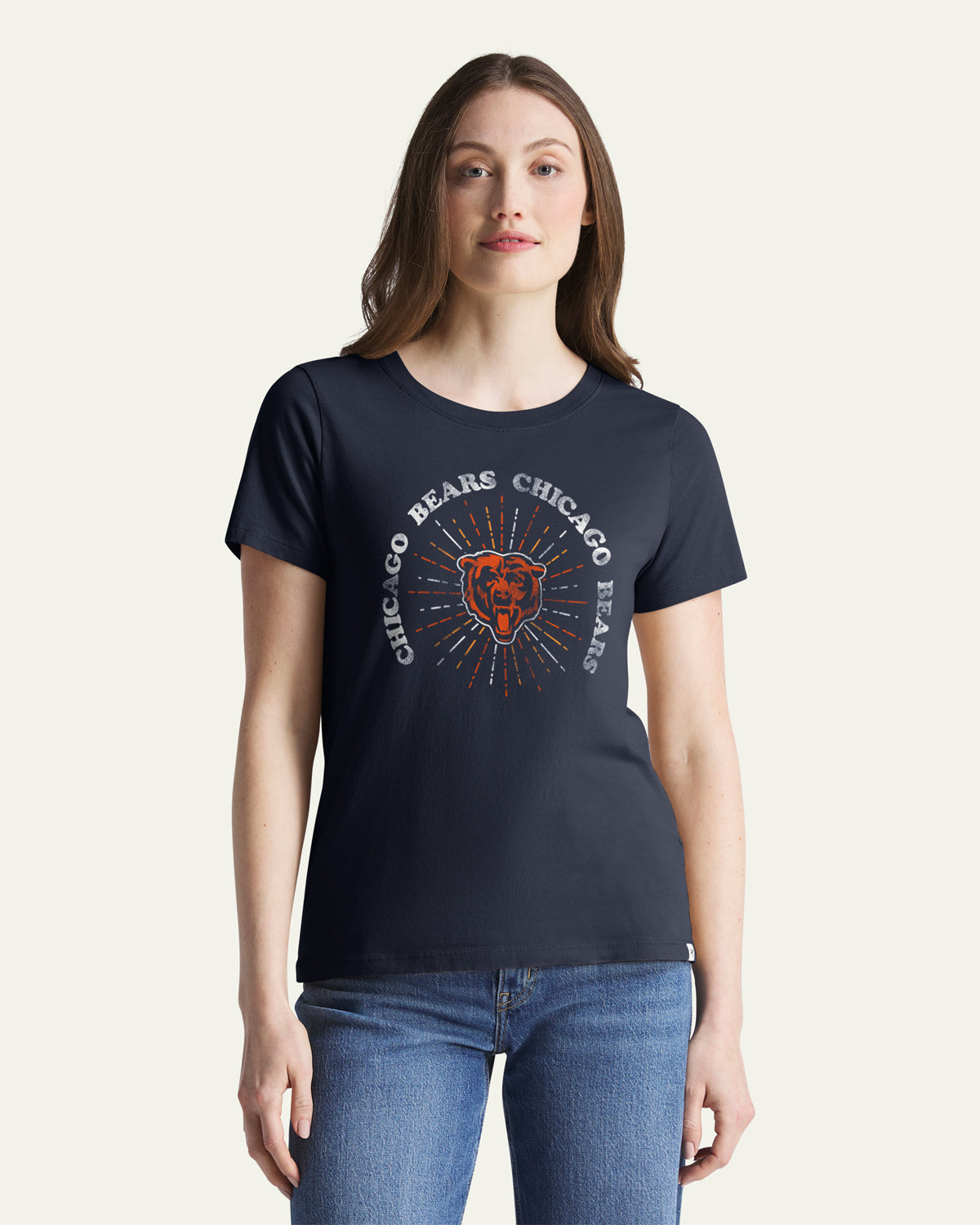 47-brand-everyday-chicago-bears-t-shirt-navy-damen-baumwolle image 1