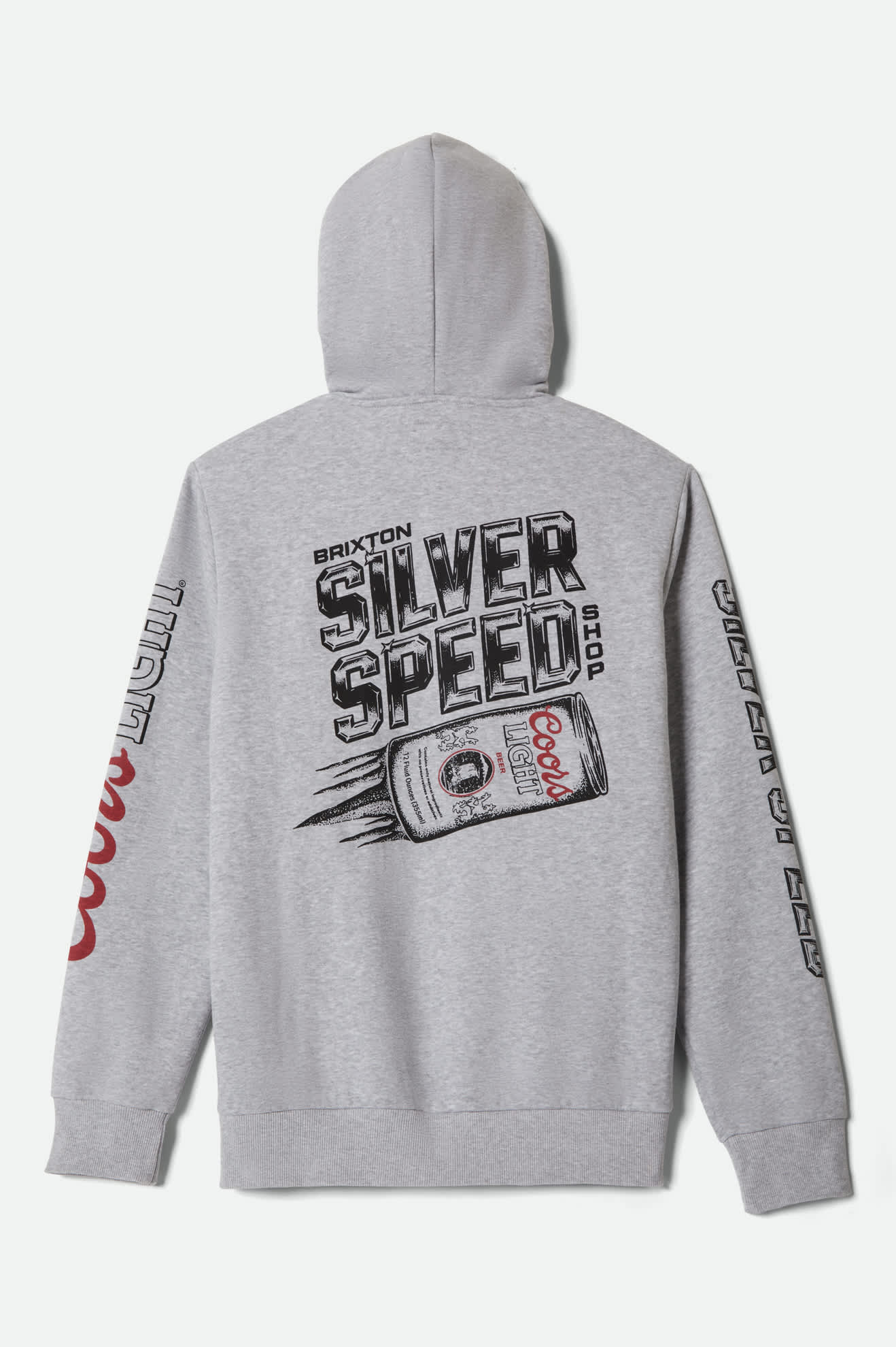 brixton-coors-light-silver-speed-hoodie-heather-grey image 3