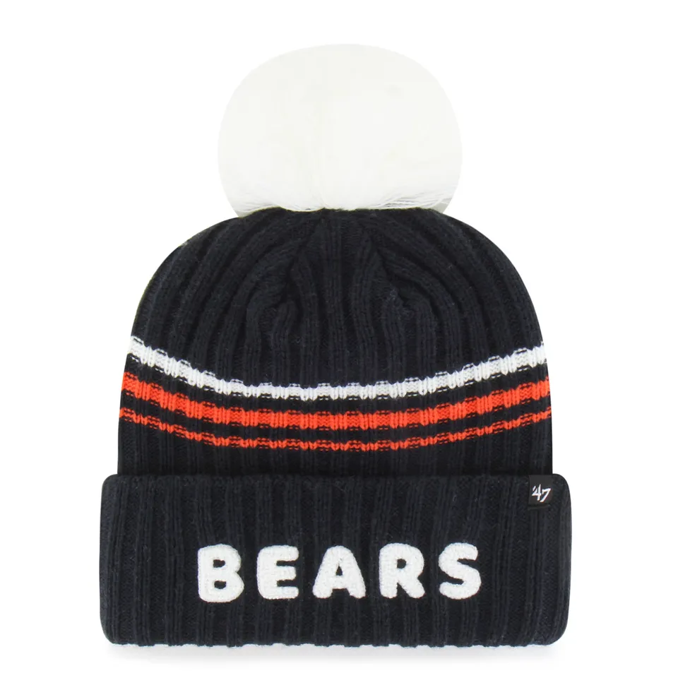 47-brand-chicago-bears-fuzzy-script-cuff-knit-beanie-damen-navy image 1