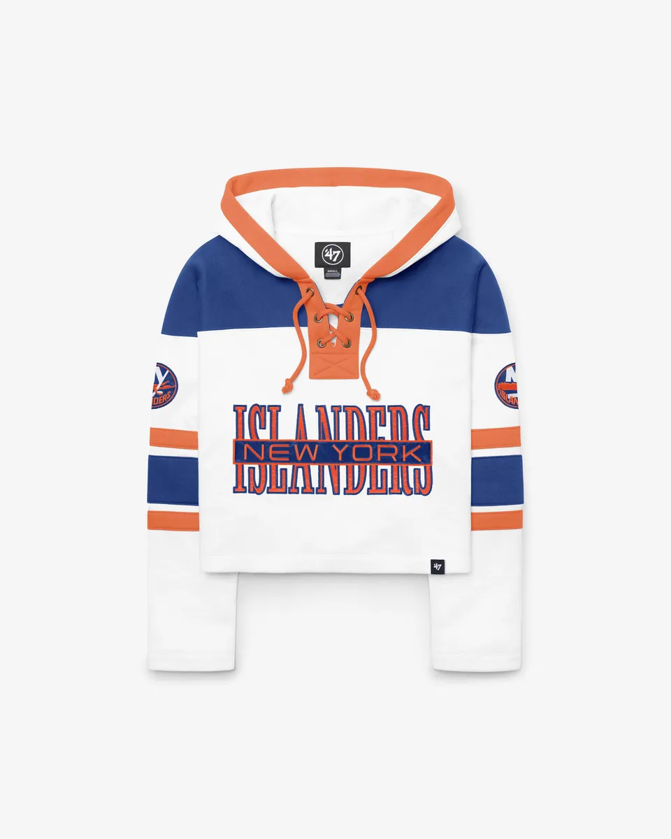 47-brand-47-lacer-islanders-hoodie-white-wash image 1