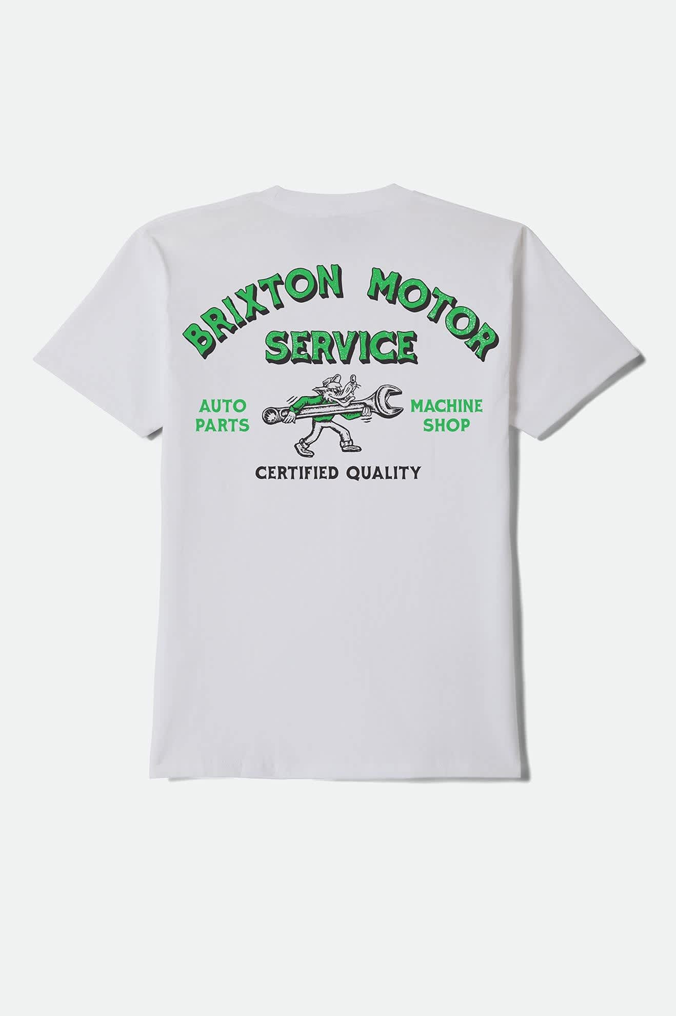 brixton-dyson-standard-t-shirt-herren-wei-baumwolle image 2
