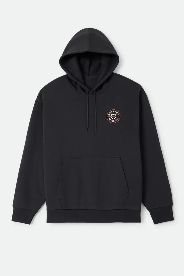 brixton-crest-ii-hood-hoodie-schwarz image 1