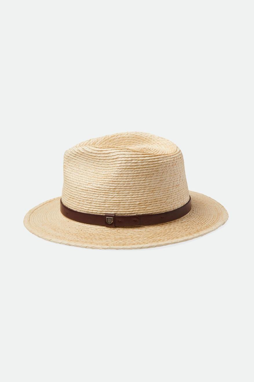 brixton-messer-straw-fedora-natural-brown-strohhut image 3